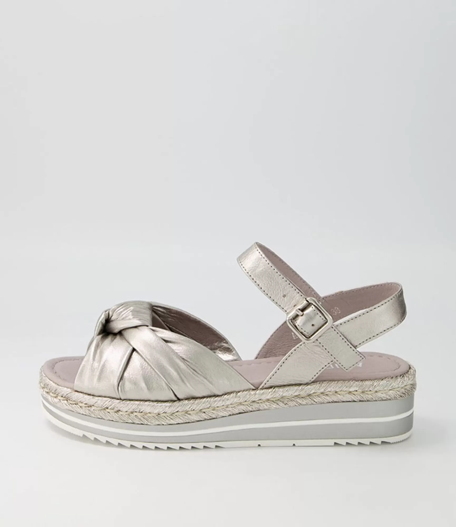 New Midas Shoes Adeline Argento Rope Leather Sandals
