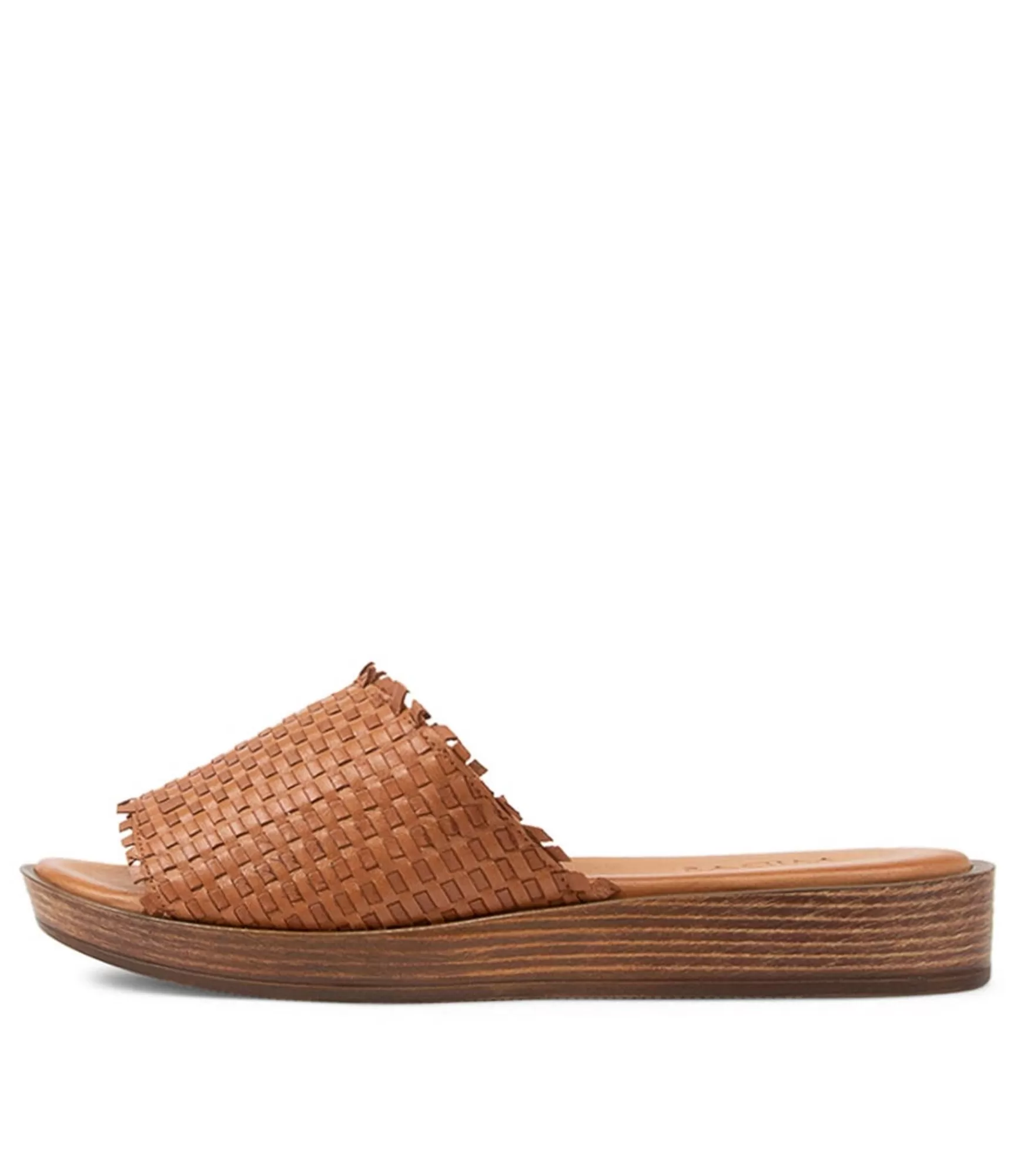 Outlet Midas Shoes Aibe Tan Leather Slides