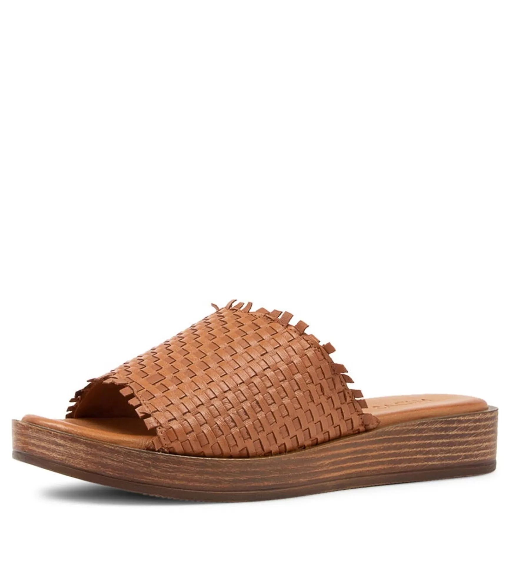 Outlet Midas Shoes Aibe Tan Leather Slides