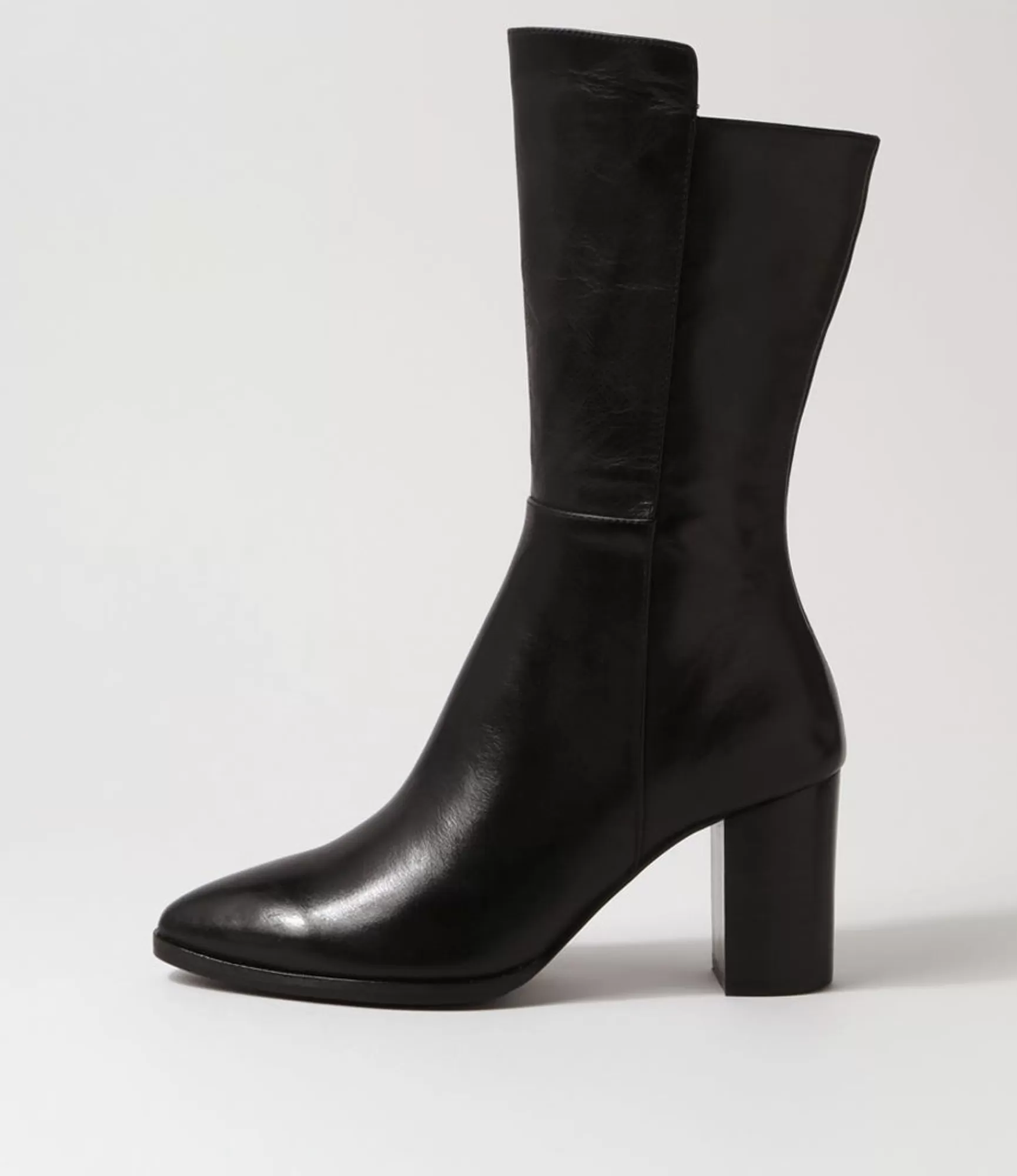 Clearance Midas Shoes Ainslee Black Leather Calf Boots