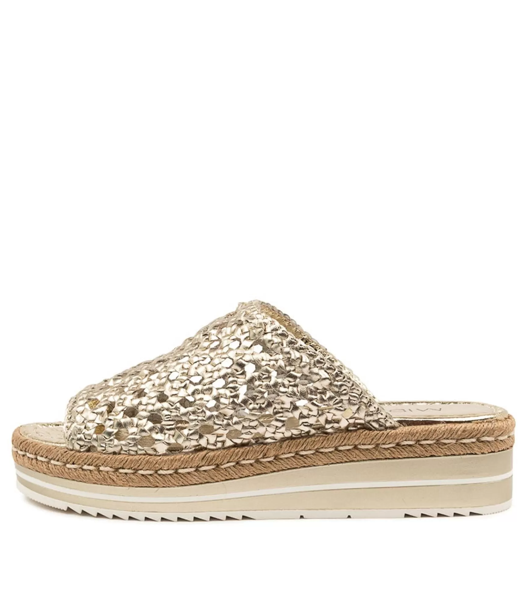 Shop Midas Shoes Aldo Pale Gold Woven