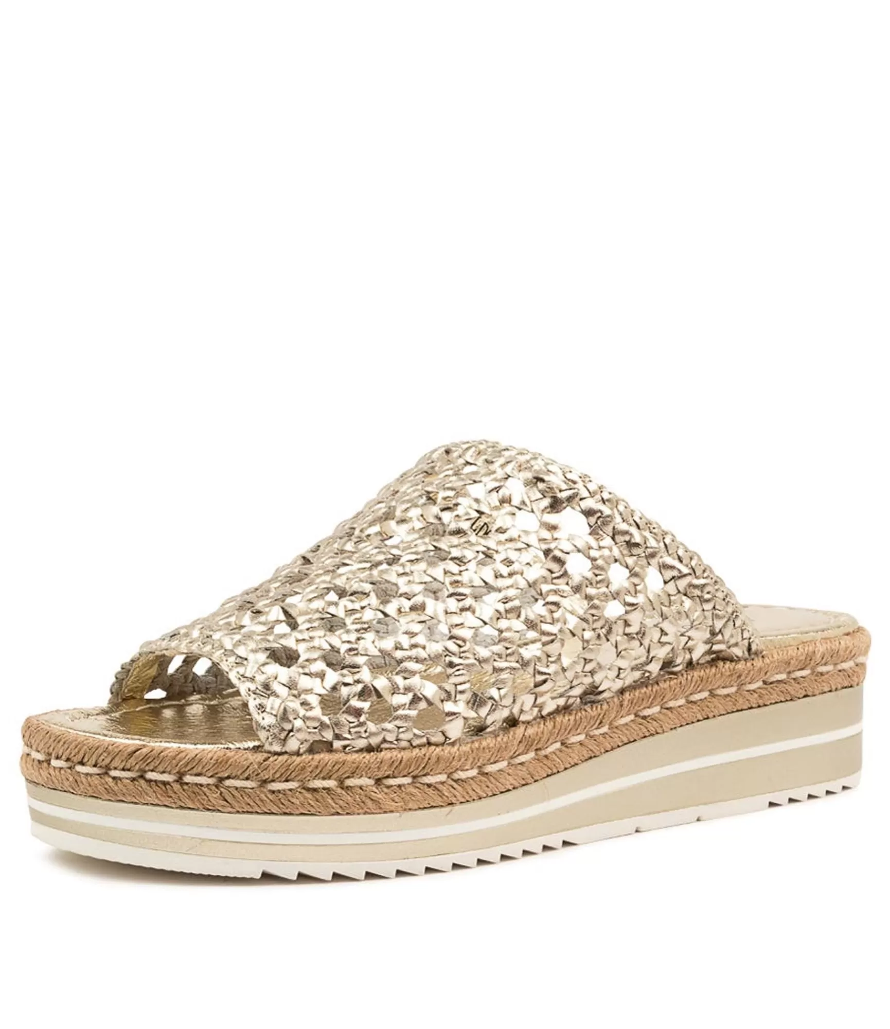 Shop Midas Shoes Aldo Pale Gold Woven