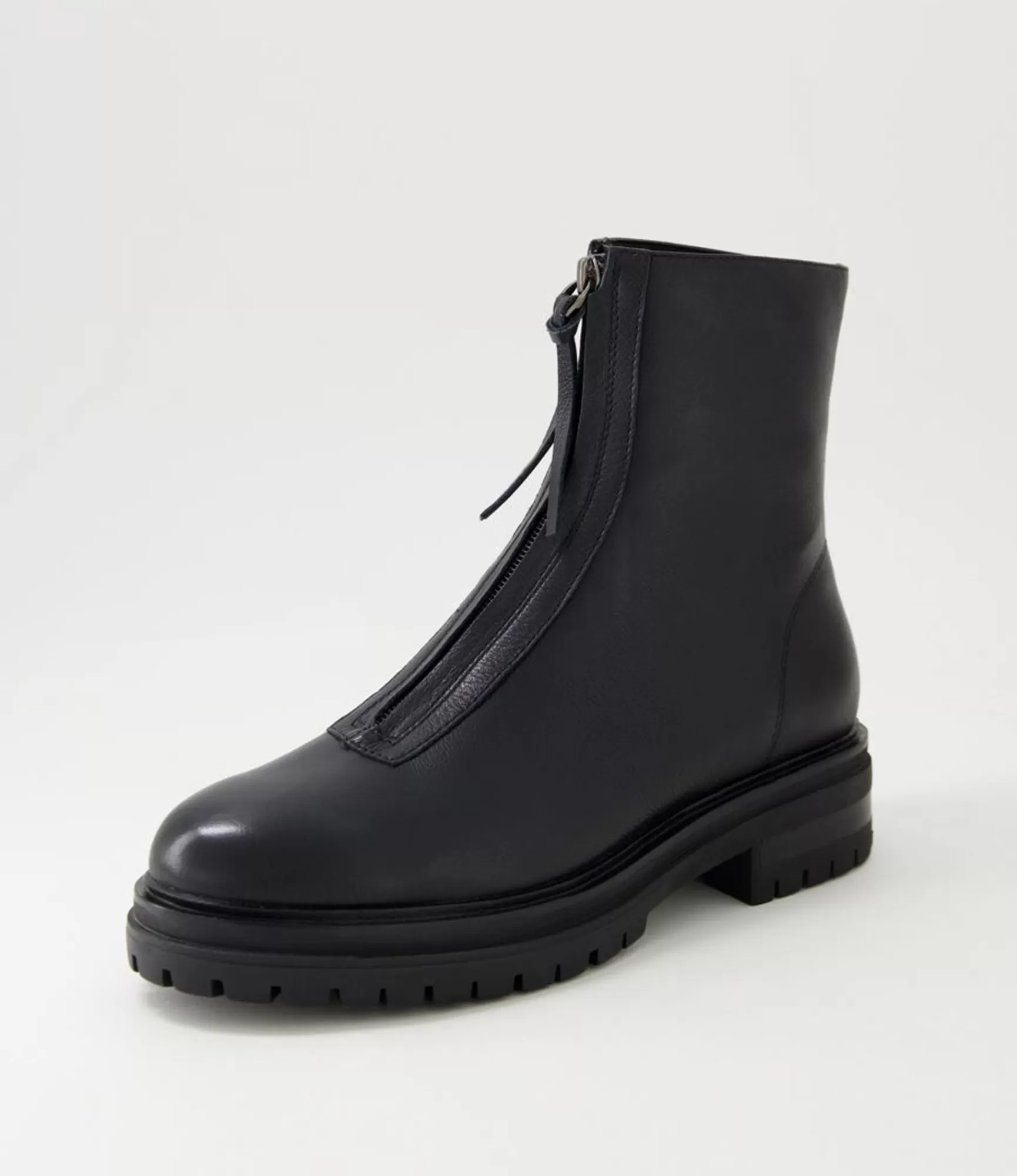 Discount Midas Shoes Alund Black Leather Ankle Boots