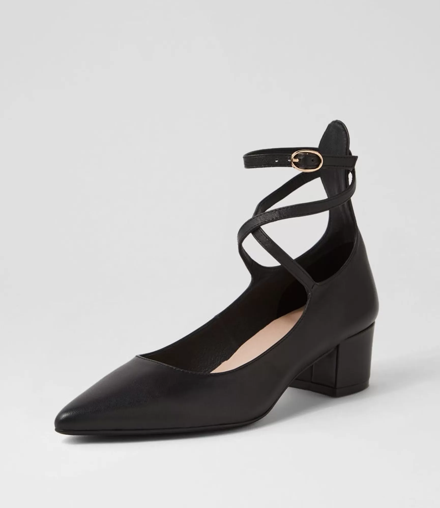 Discount Midas Shoes Alyiahe Black Leather Heels