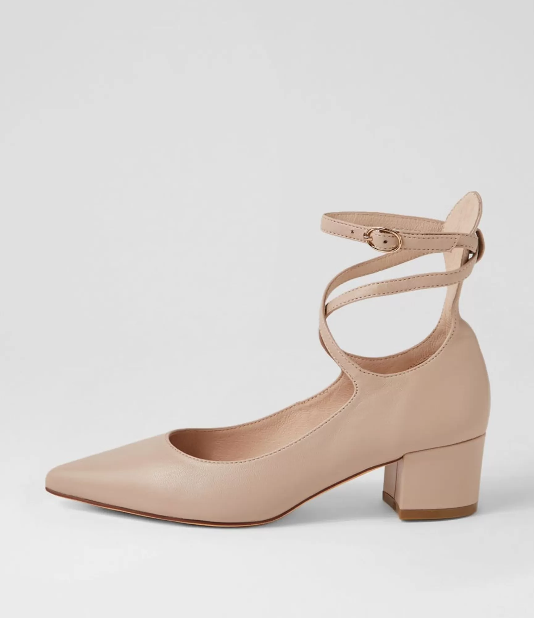 Sale Midas Shoes Alyiahe Nude Leather Heels