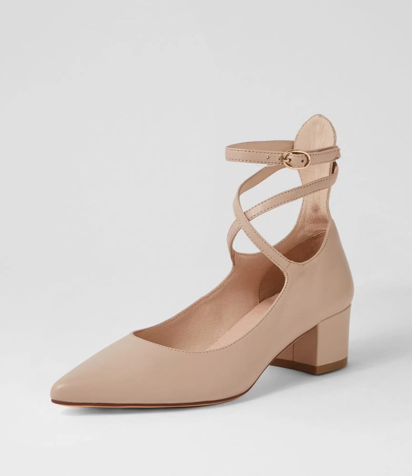 Sale Midas Shoes Alyiahe Nude Leather Heels