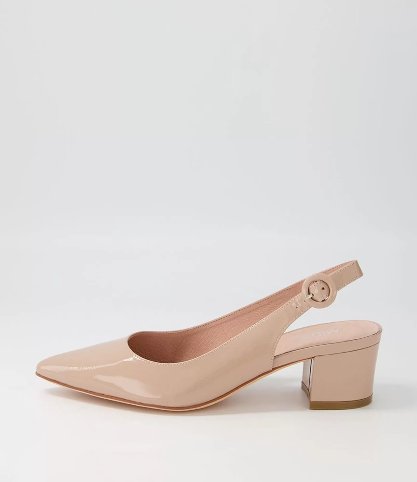 Best Sale Midas Shoes Amali Latte Patent Leather Pump Heels