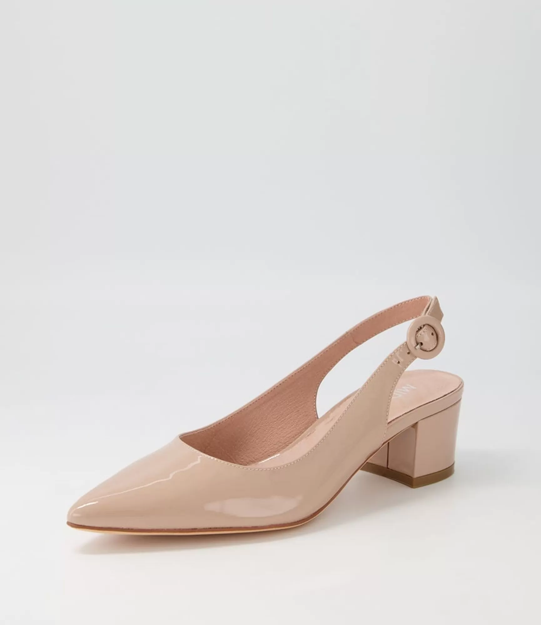 Best Sale Midas Shoes Amali Latte Patent Leather Pump Heels