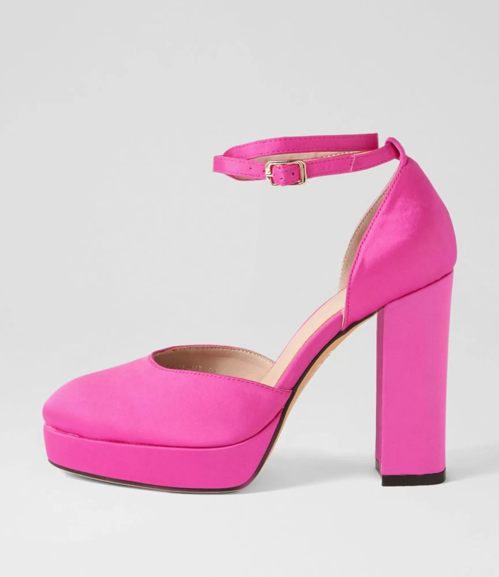 Flash Sale Midas Shoes Amba Fuchsia Satin Mary Jane Heels