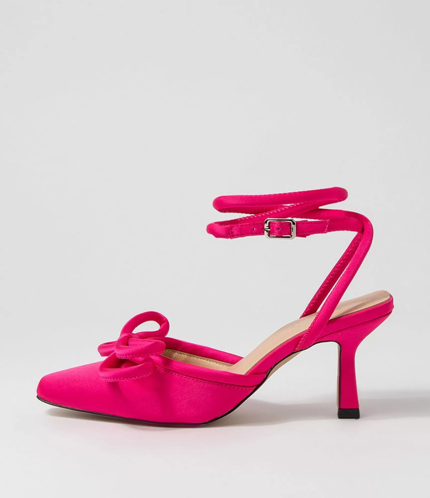 Clearance Midas Shoes Arabell Fuchsia Satin Heels