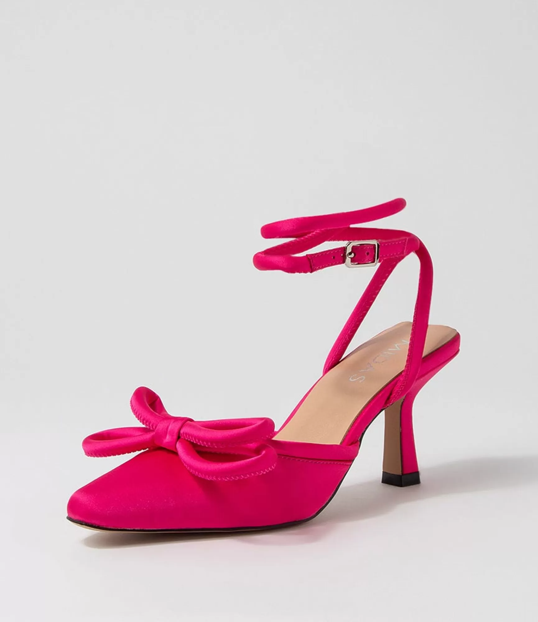 Clearance Midas Shoes Arabell Fuchsia Satin Heels