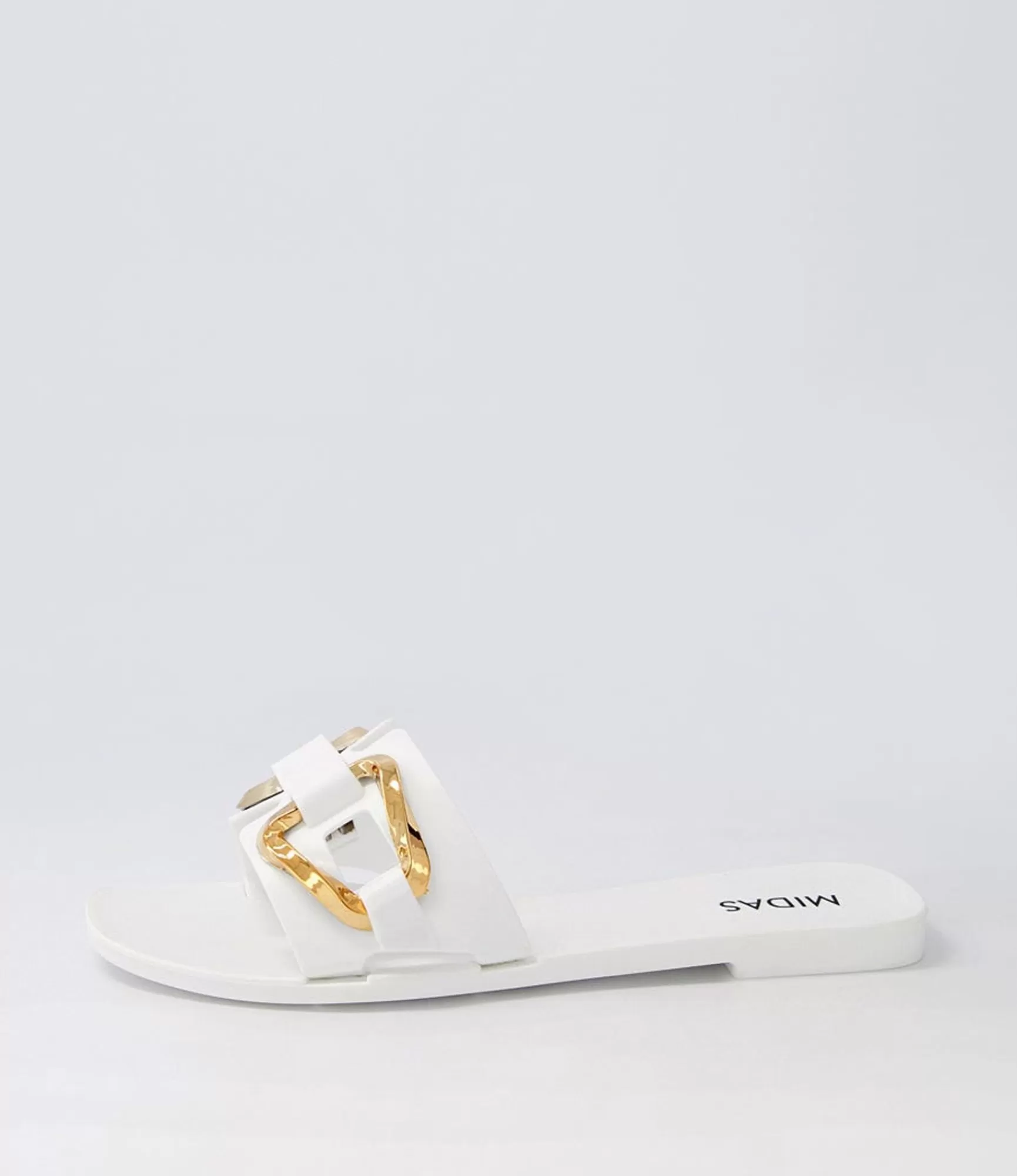 Online Midas Shoes Ariane White Gold Jelly Slides