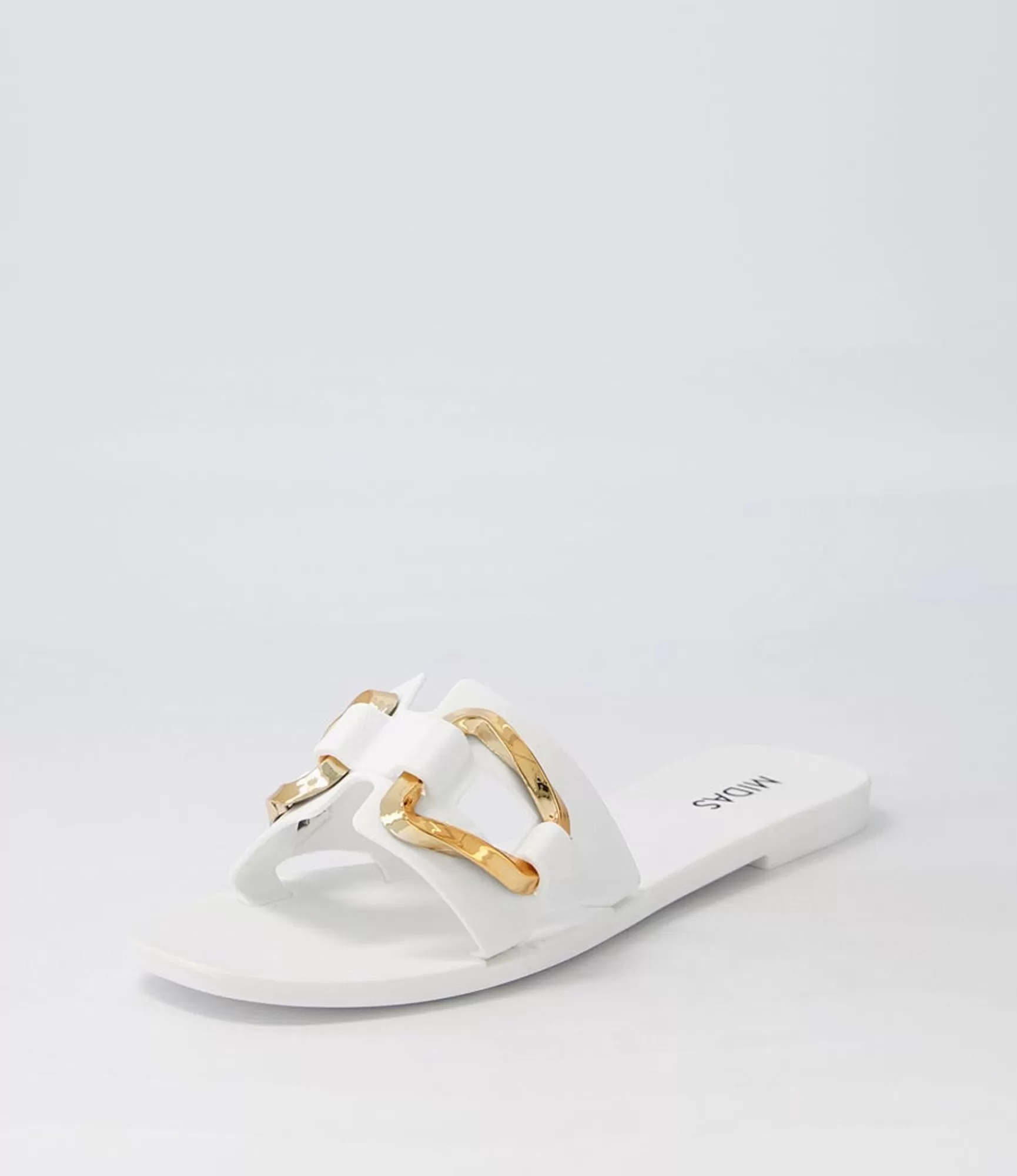 Online Midas Shoes Ariane White Gold Jelly Slides