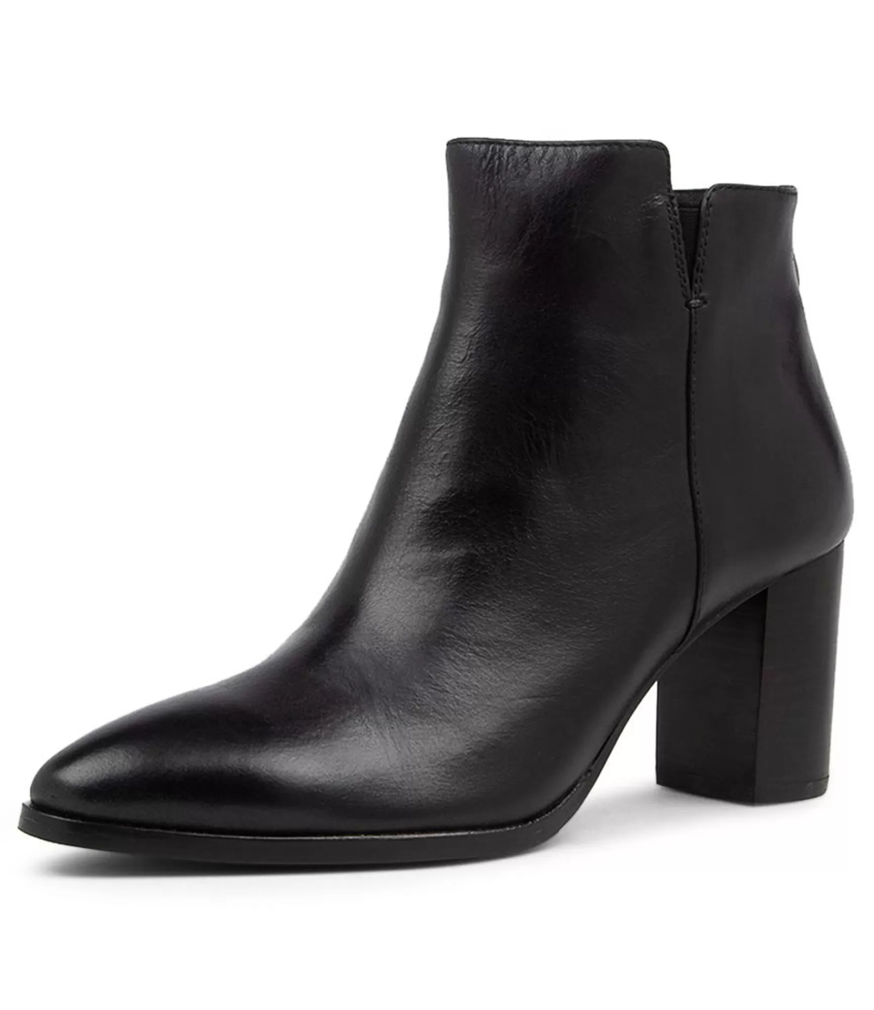 Clearance Midas Shoes Astro Black Leather Ankle Boots Bh