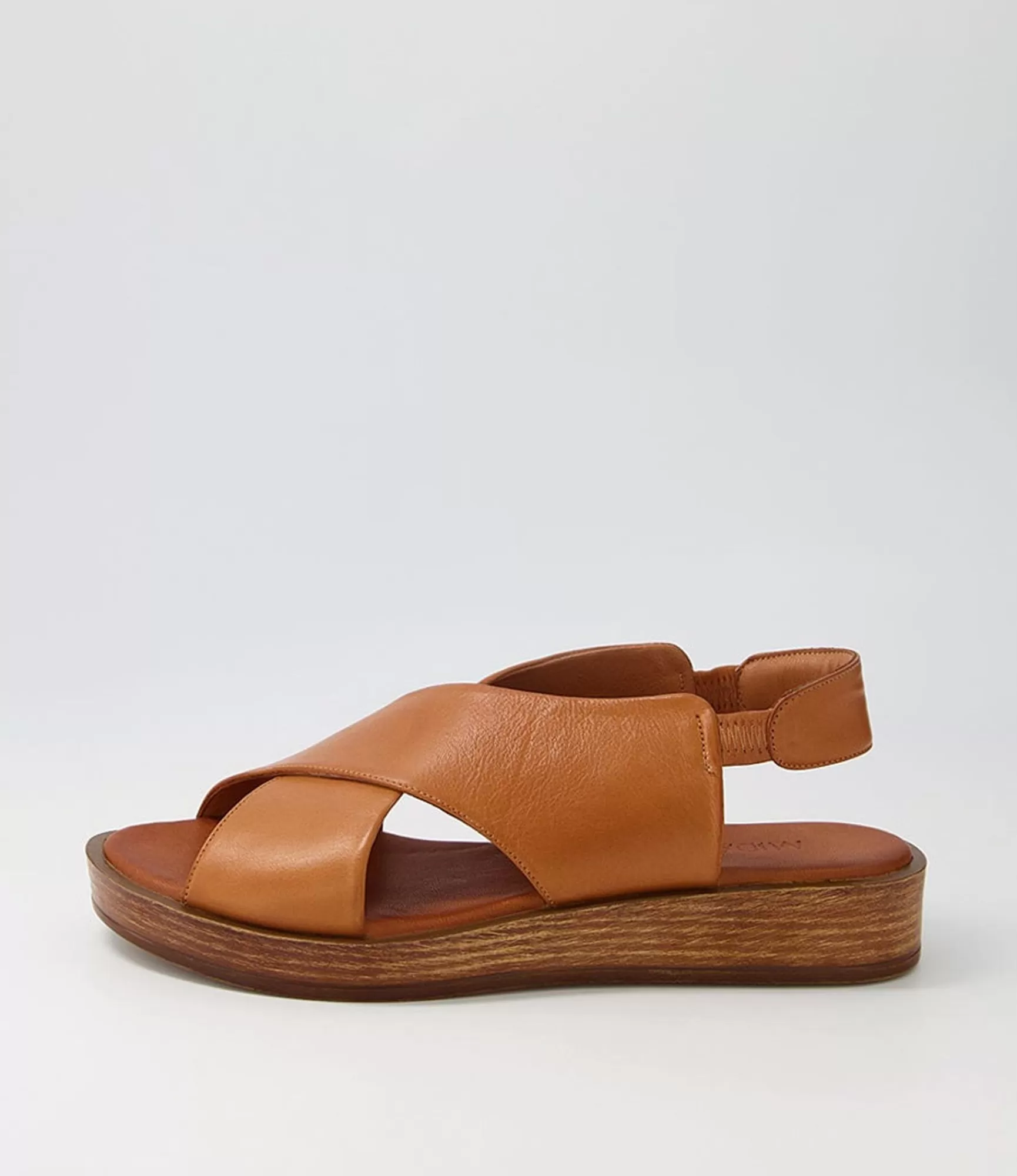 Outlet Midas Shoes Authora Tan Leather Sandals