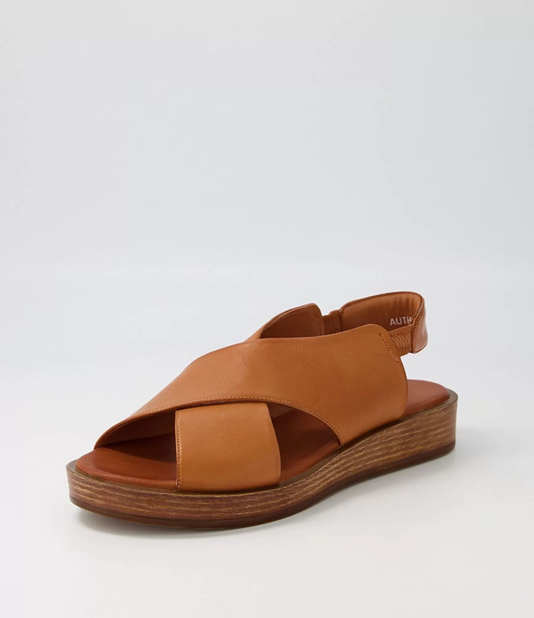 Outlet Midas Shoes Authora Tan Leather Sandals