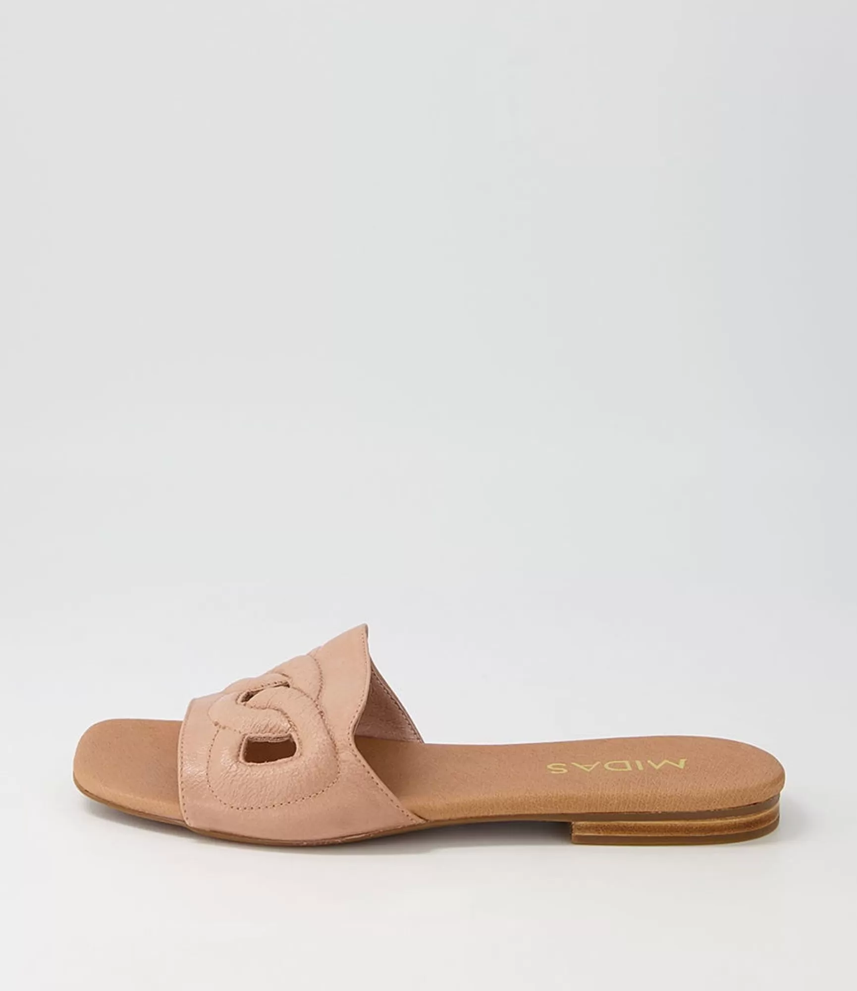 New Midas Shoes Aysorie Cafe Leather Slides