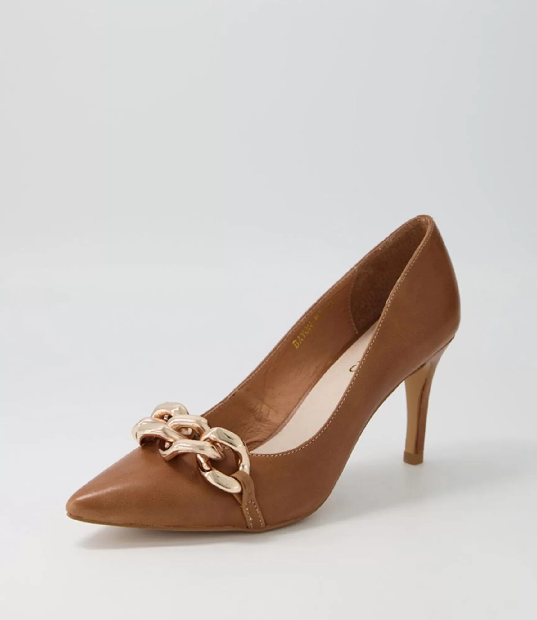 Cheap Midas Shoes Bayon Tan Leather Heels