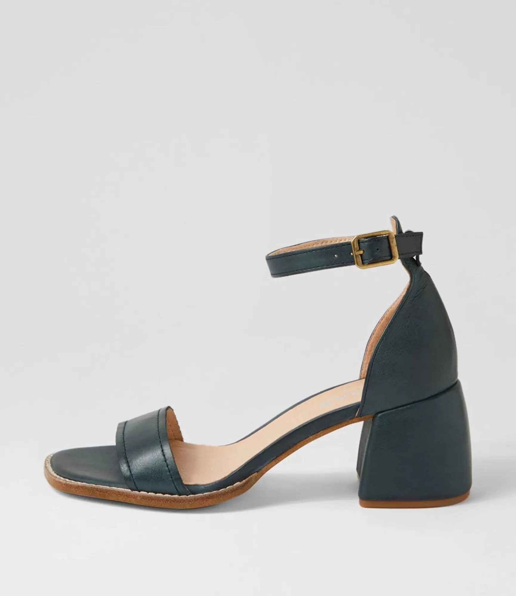 Cheap Midas Shoes Believe Navy Covered Heel Leather Sandals