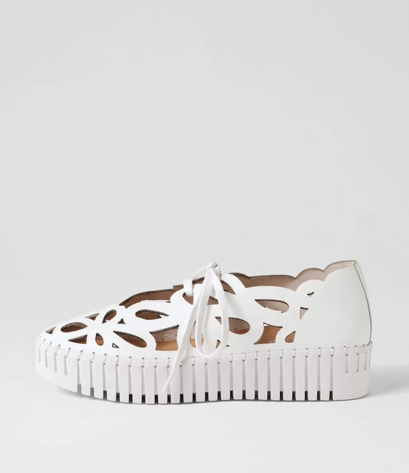 Outlet Midas Shoes Bellas White Leather Sneakers