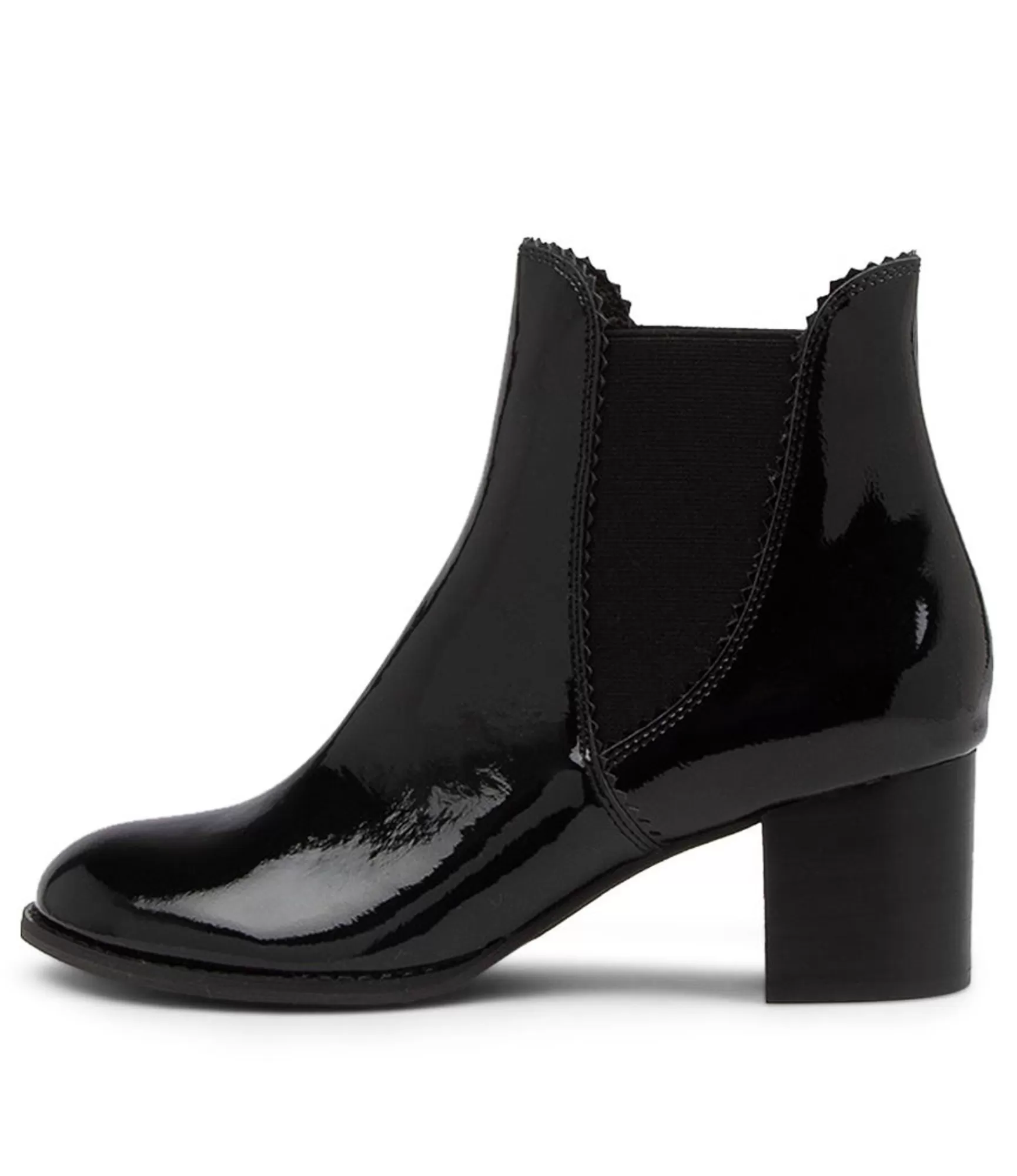 Best Sale Midas Shoes Belle Black Patent Leather Ankle Boots