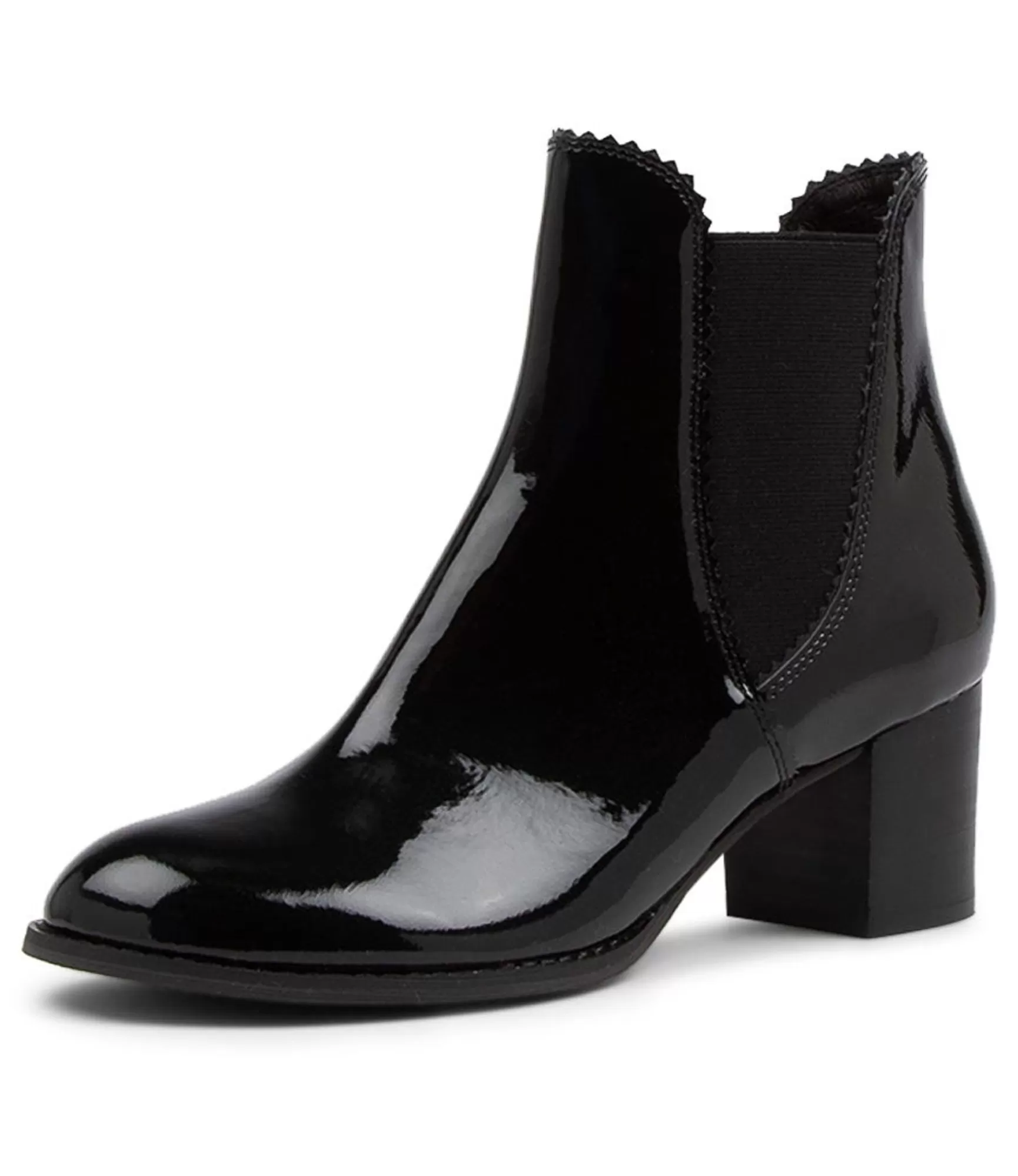 Best Sale Midas Shoes Belle Black Patent Leather Ankle Boots