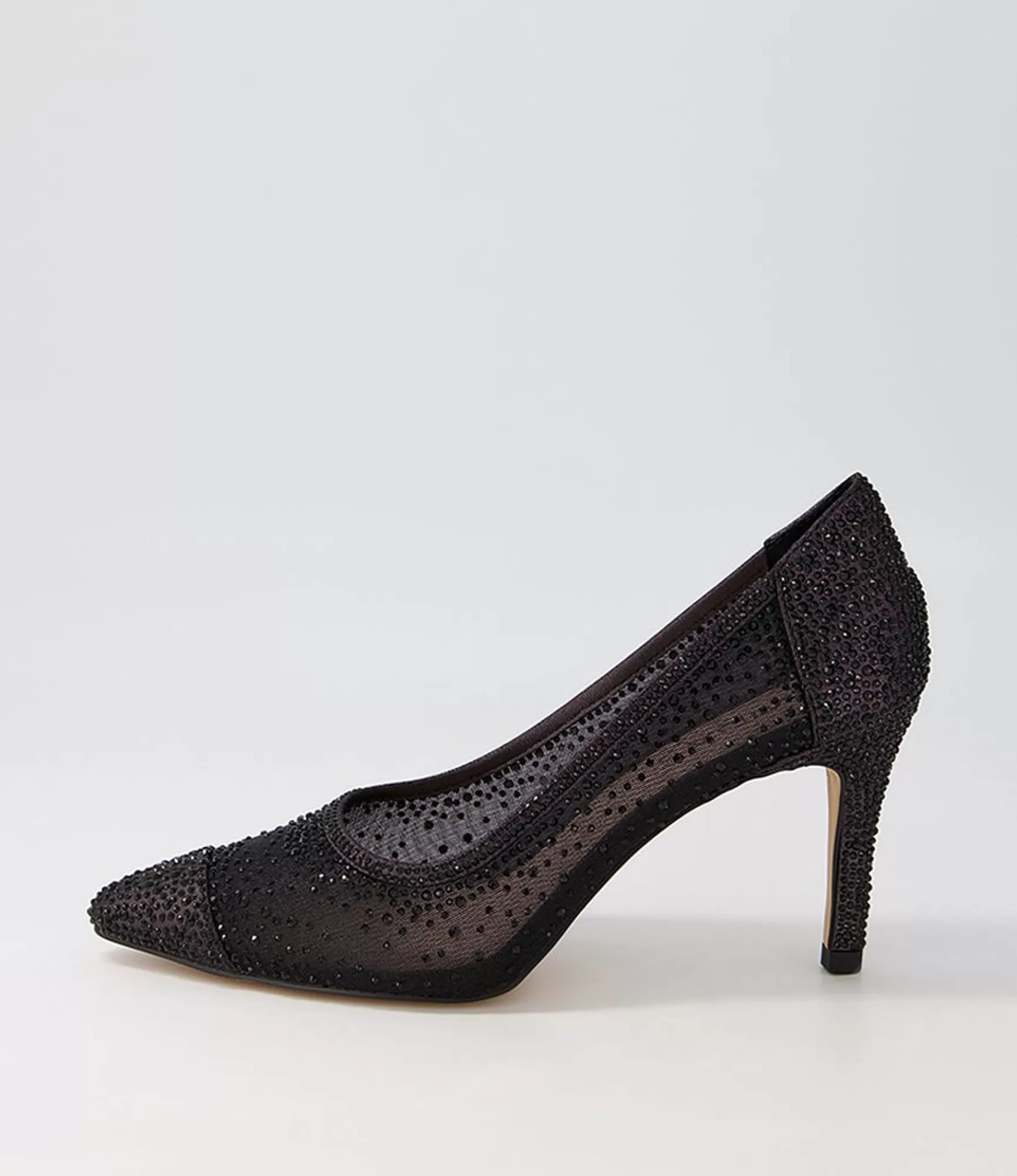Outlet Midas Shoes Benita Black Shimmer Multi Heels