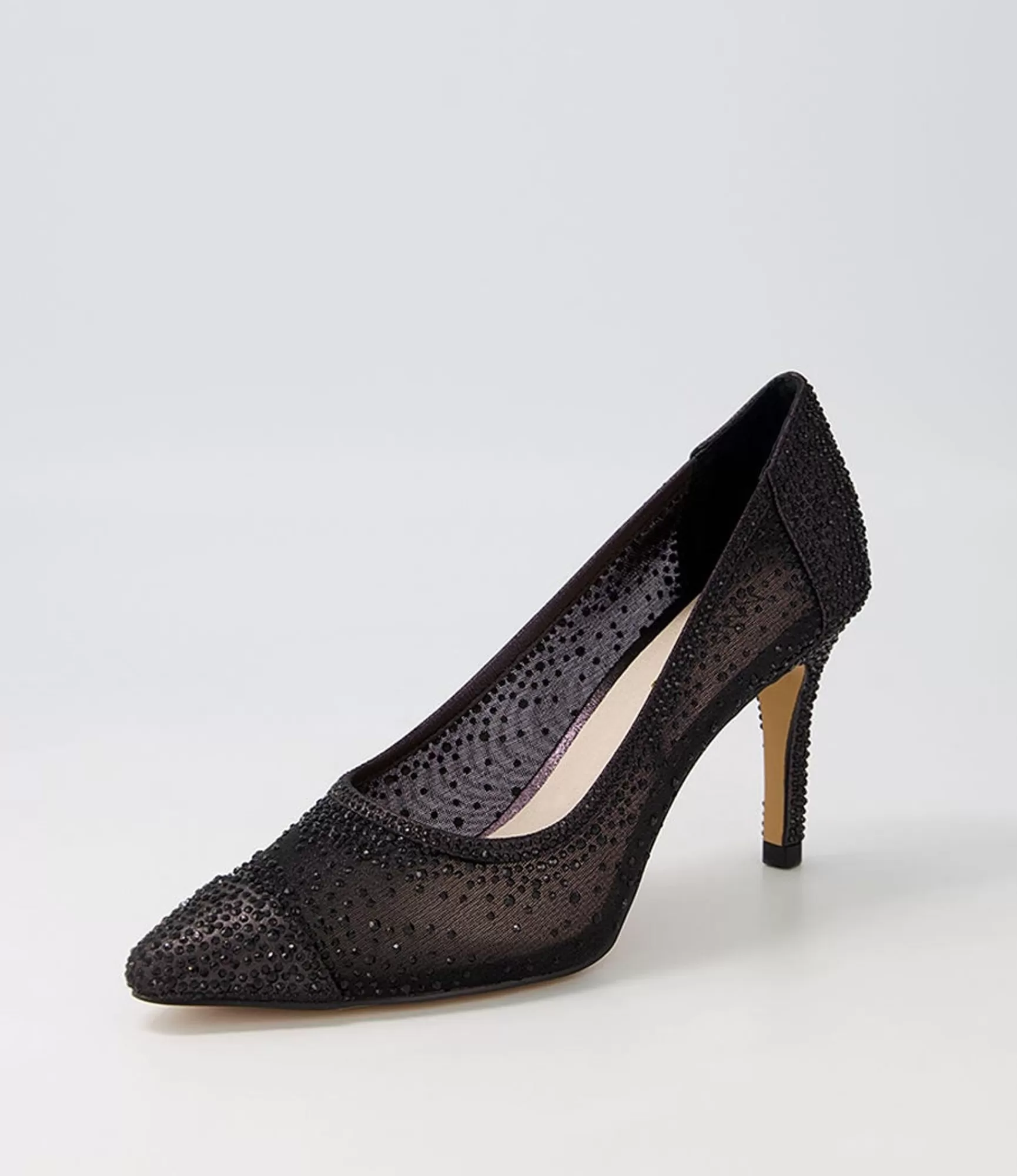 Outlet Midas Shoes Benita Black Shimmer Multi Heels