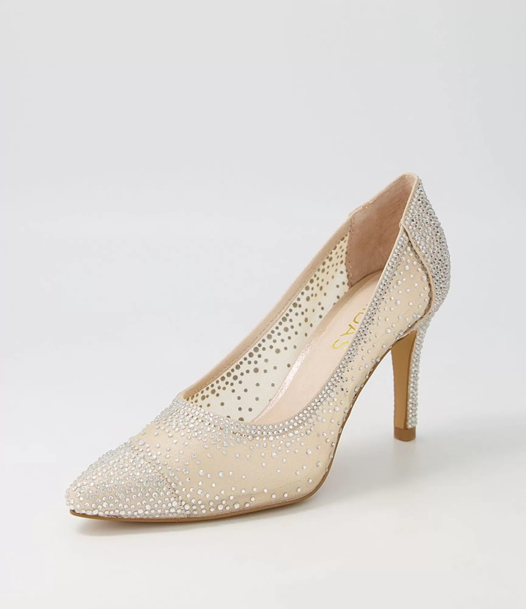 Shop Midas Shoes Benita Nude Shimmer Silver Multi Pump