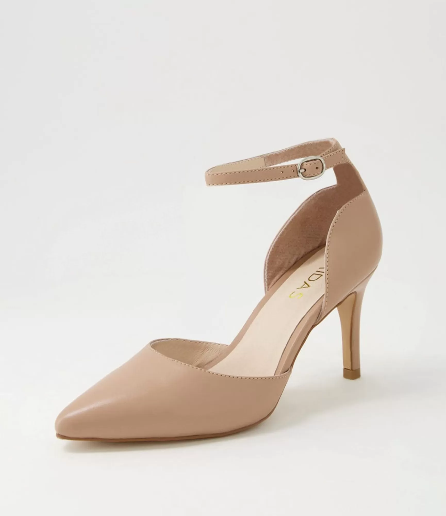Flash Sale Midas Shoes Berly Dark Nude Leather Heels