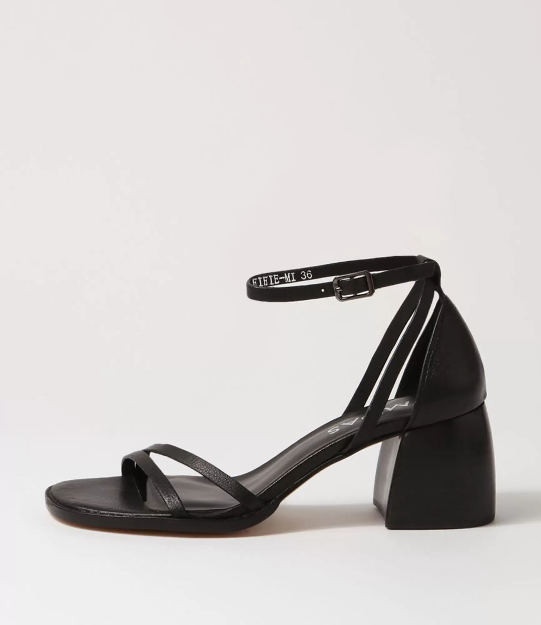 Cheap Midas Shoes Bestie Black Leather Sandals