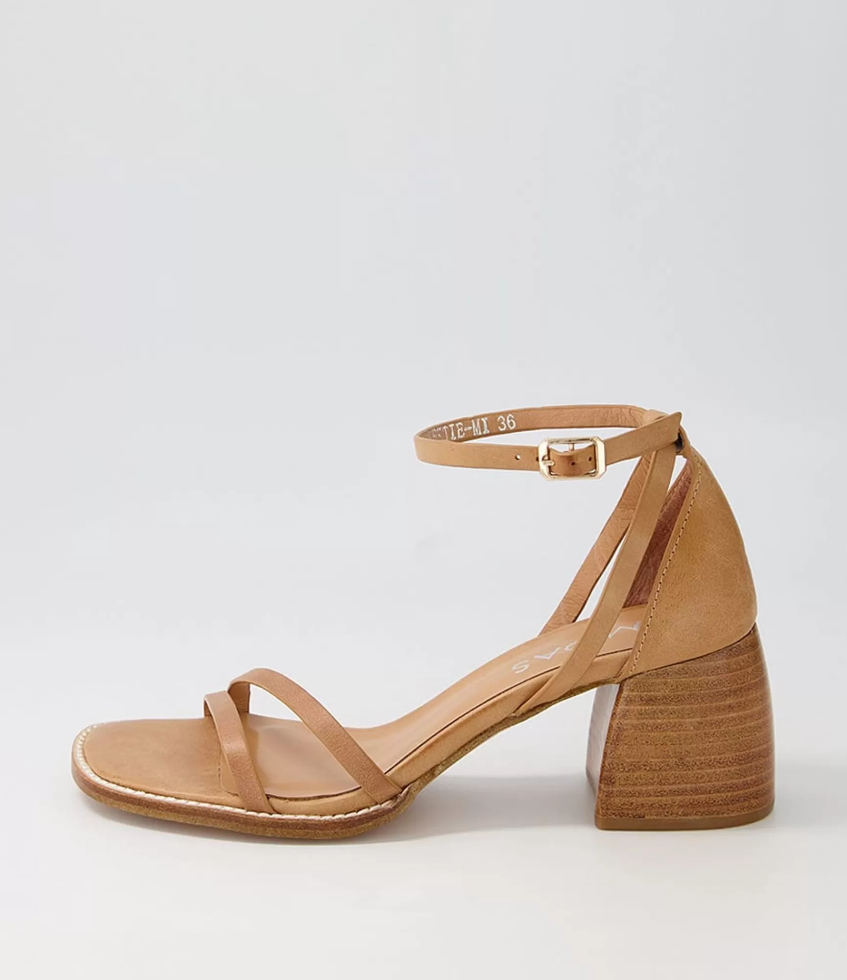 Best Midas Shoes Bestie Tan Natural Heel Leather Sandals