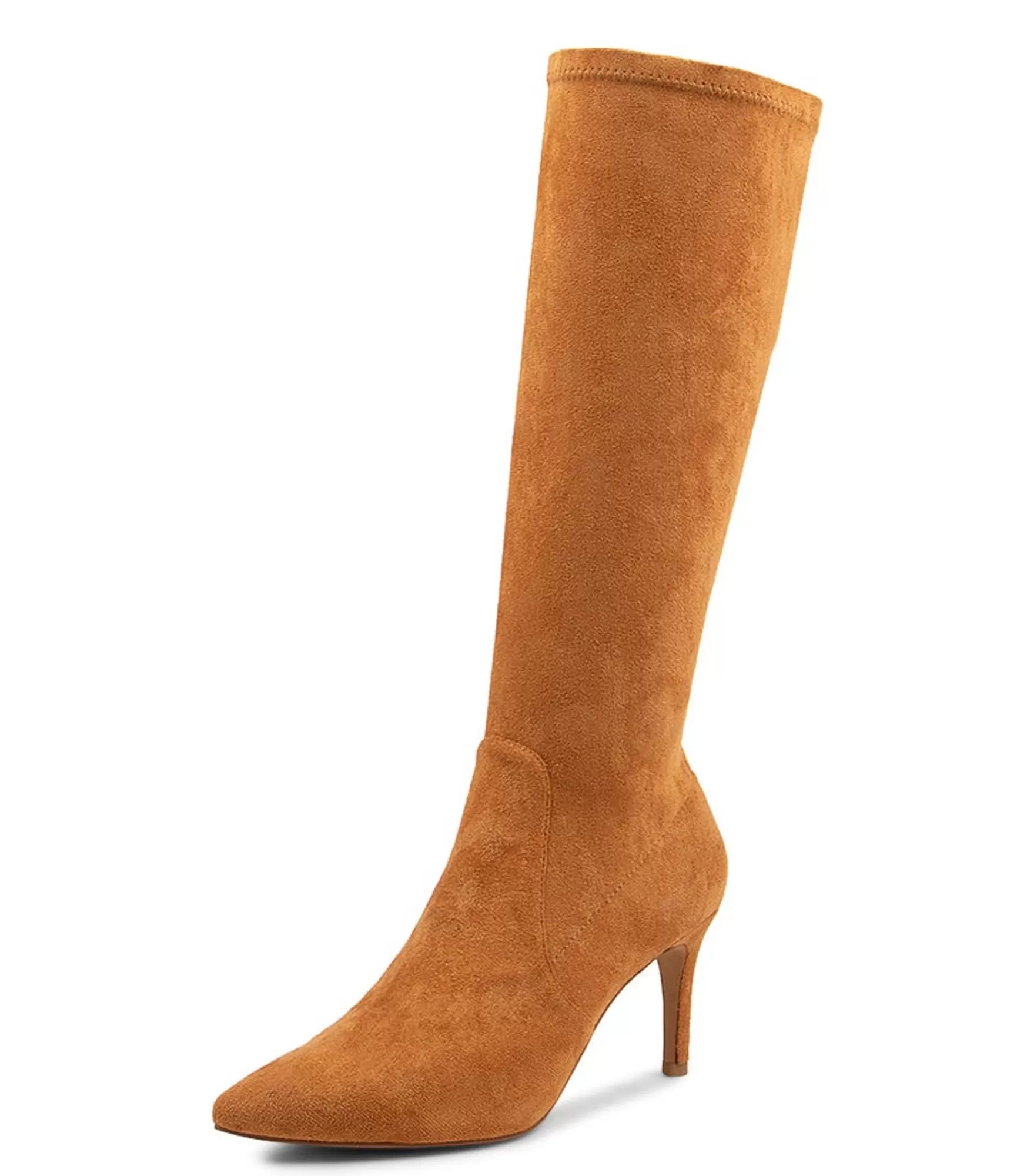 Clearance Midas Shoes Bobi Caramel Microsuede Knee High Boots