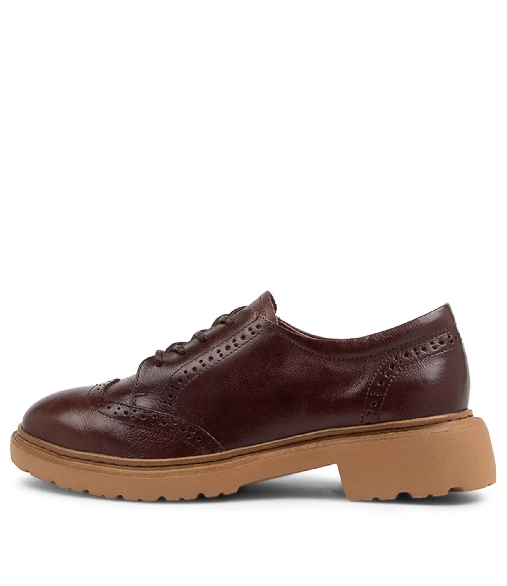 Hot Midas Shoes Bowan Choc Leather Flat Shoes