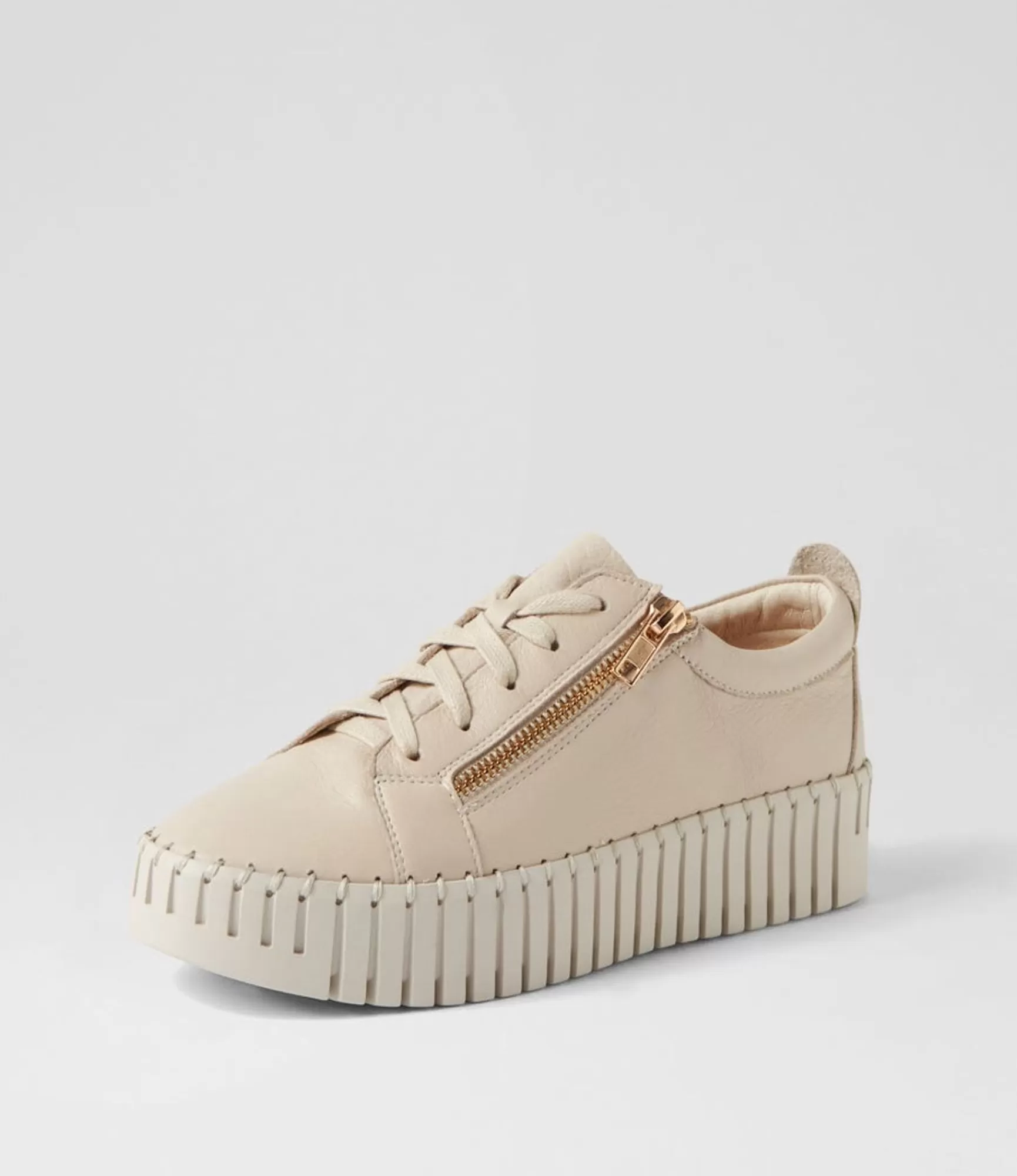 Sale Midas Shoes Braelyn Almond Leather Sneakers