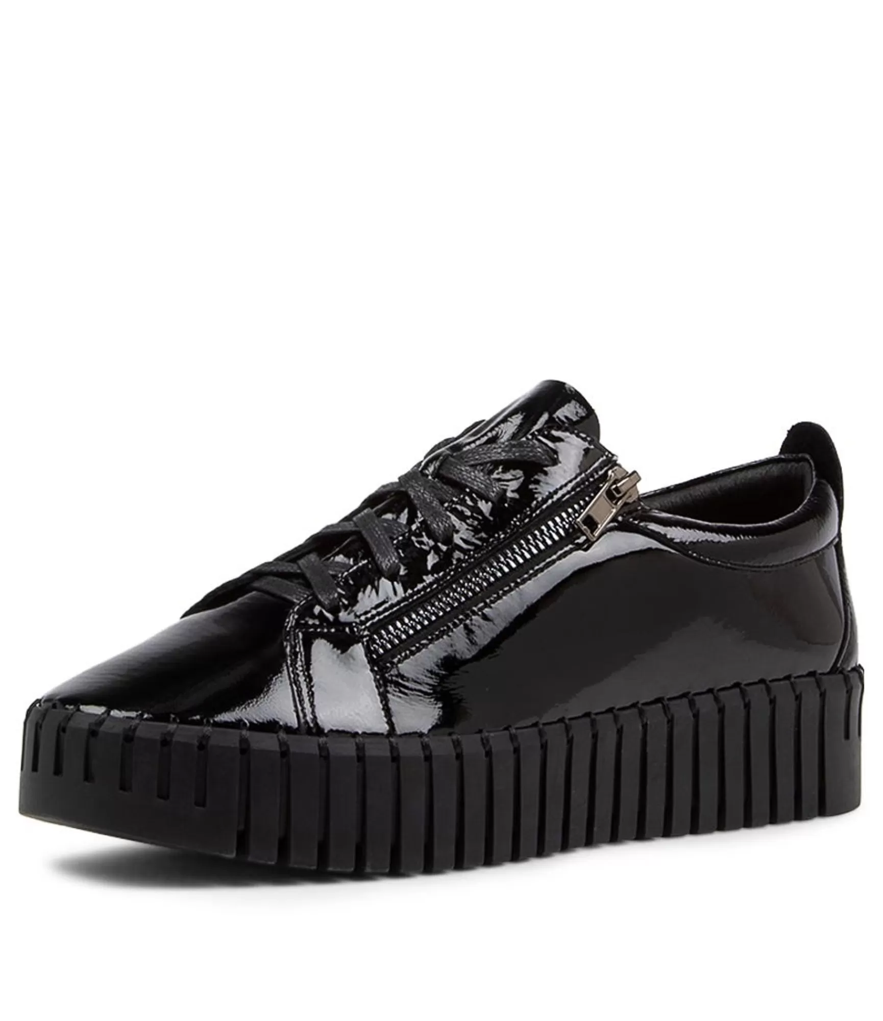 Online Midas Shoes Braelyn Black Patent Leather Sneakers Bs