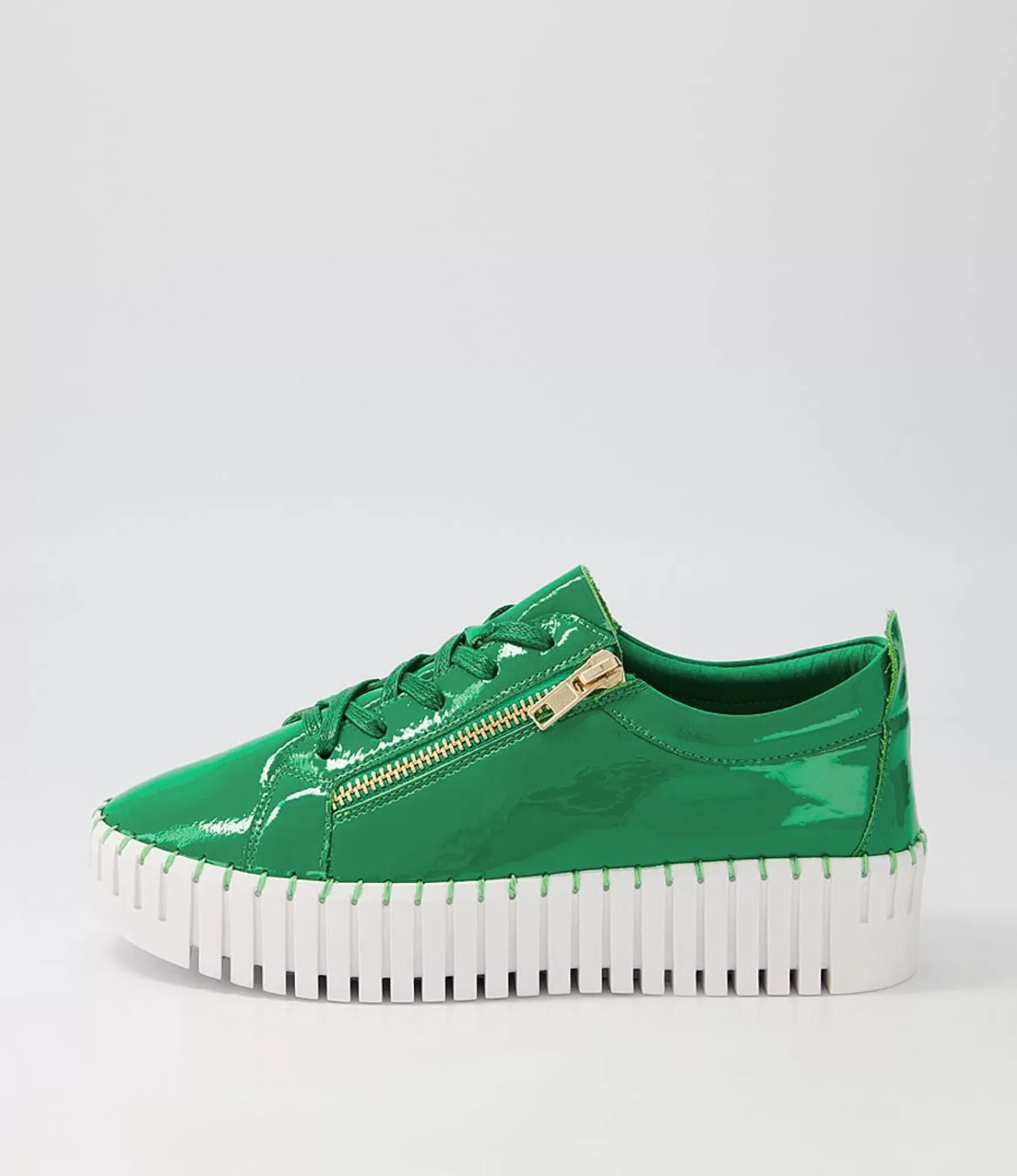 Cheap Midas Shoes Braelyn Emerald Patent Leather Sneakers