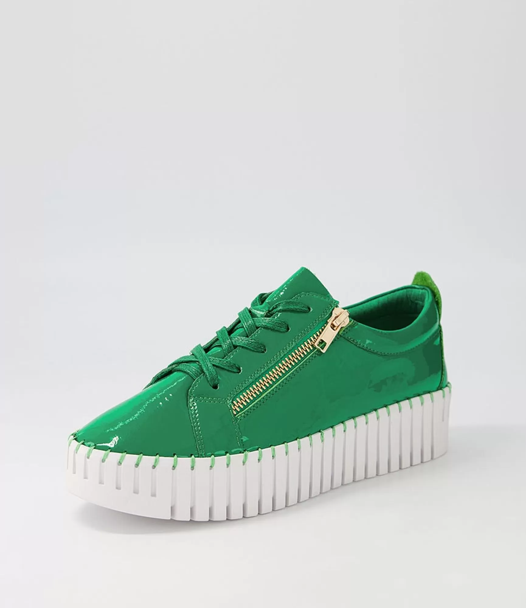 Cheap Midas Shoes Braelyn Emerald Patent Leather Sneakers