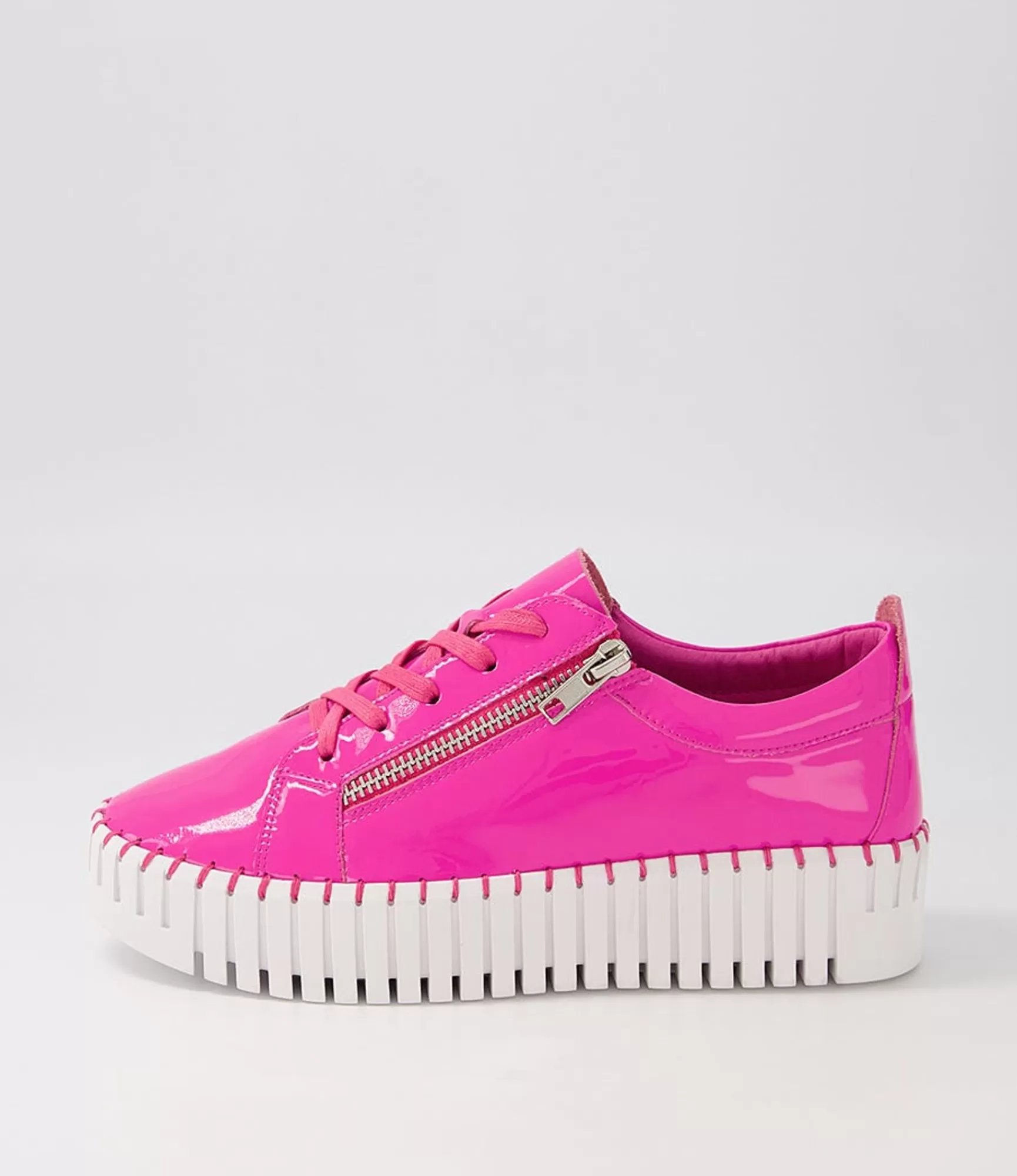 Store Midas Shoes Braelyn Hot Pink Patent Leather Sneakers