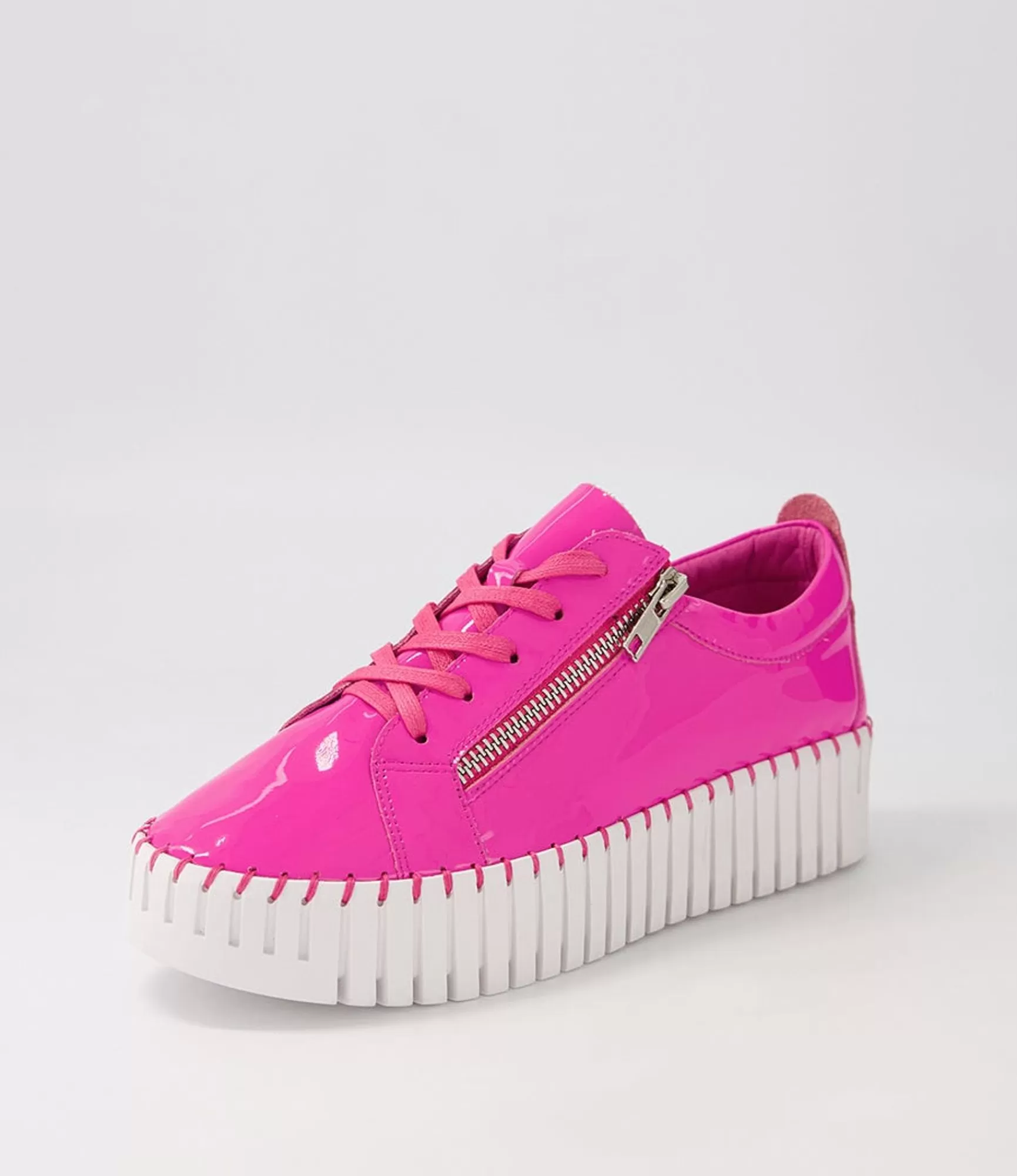 Store Midas Shoes Braelyn Hot Pink Patent Leather Sneakers