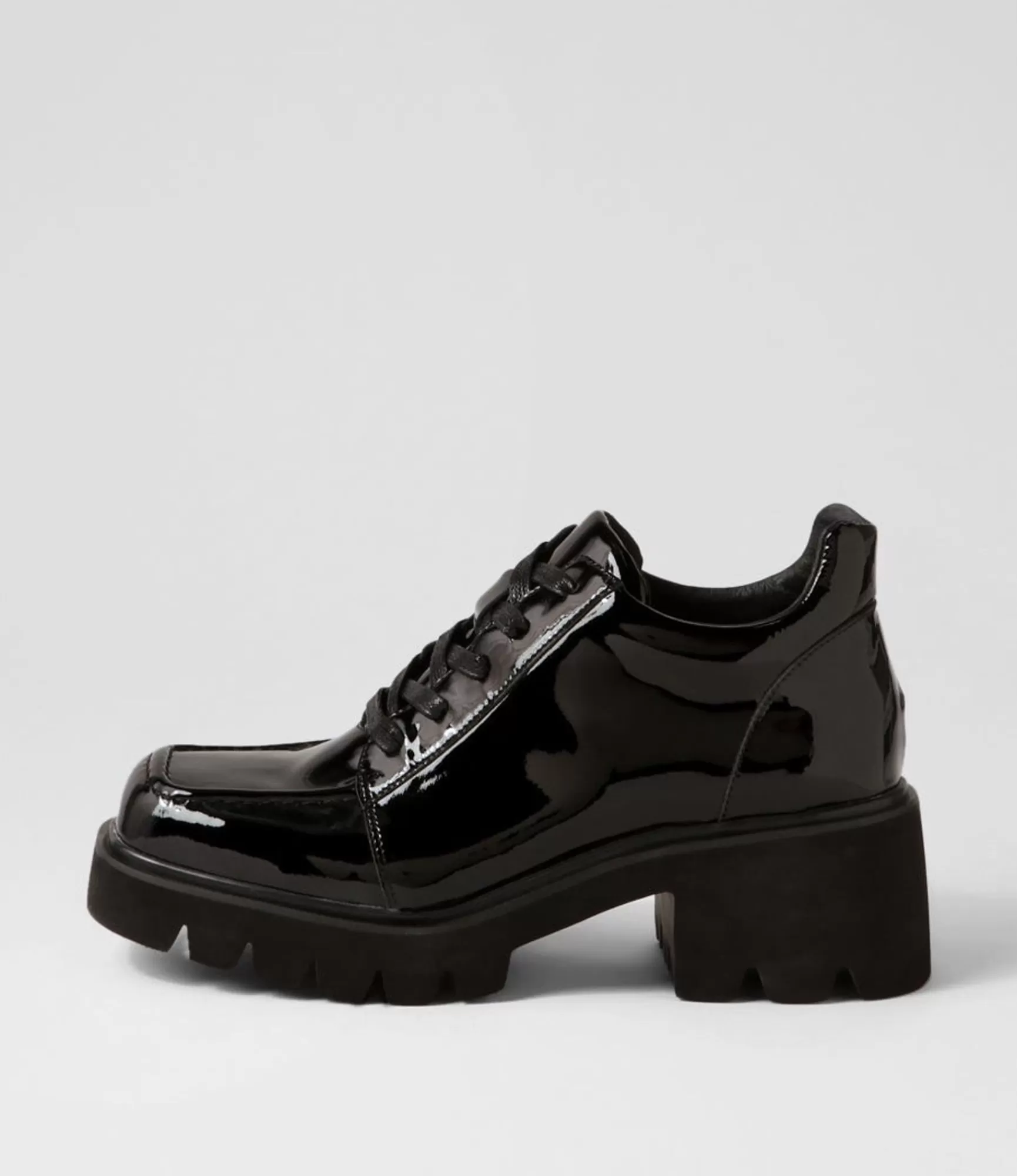 Clearance Midas Shoes Branda Black Patent Leather Heels