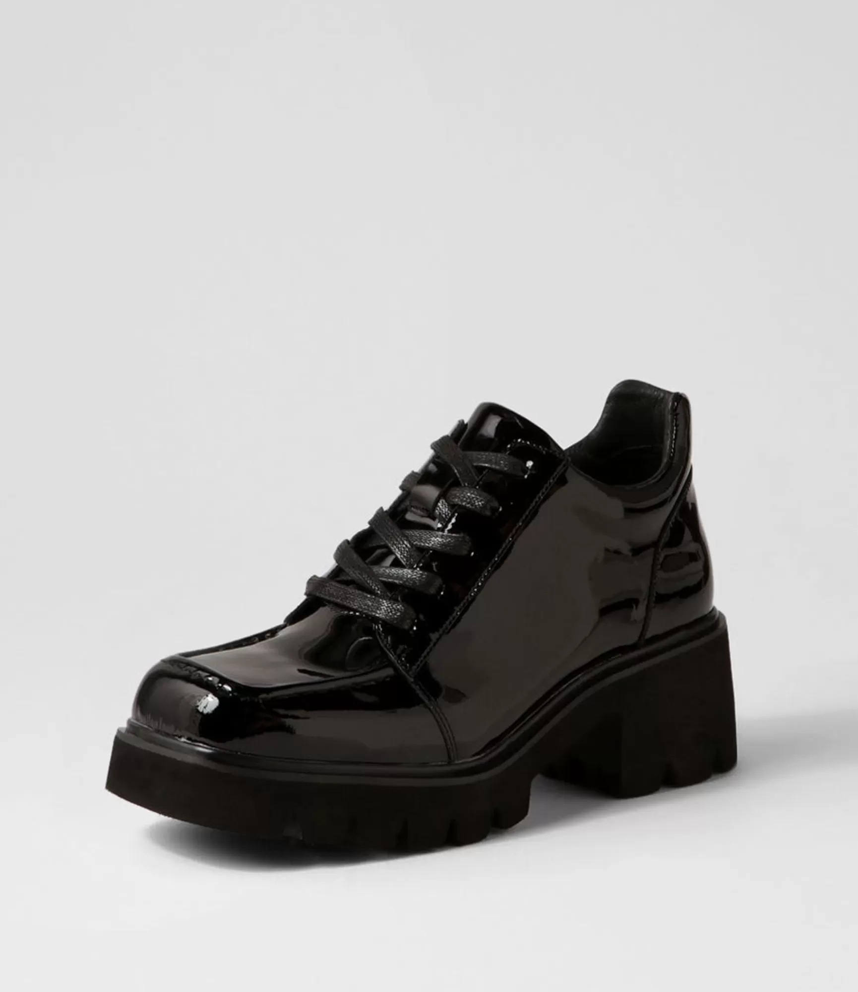 Clearance Midas Shoes Branda Black Patent Leather Heels