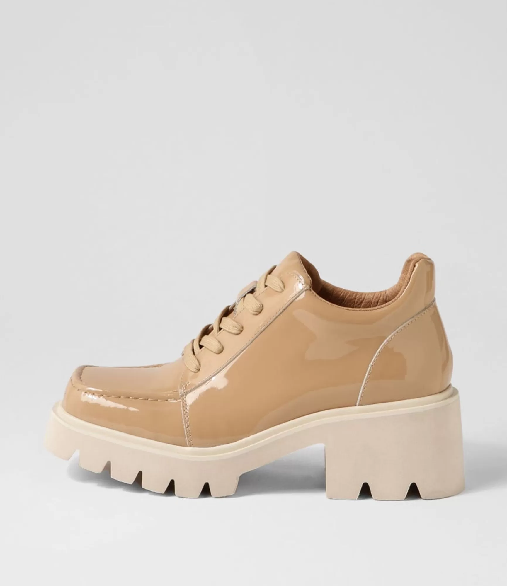 Best Midas Shoes Branda Camel Patent Leather Heels