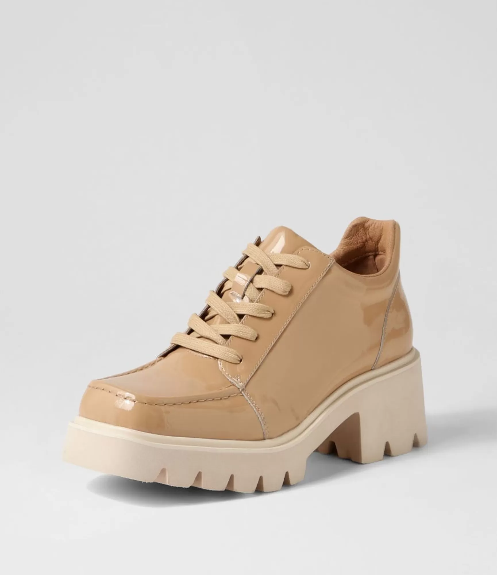 Best Midas Shoes Branda Camel Patent Leather Heels