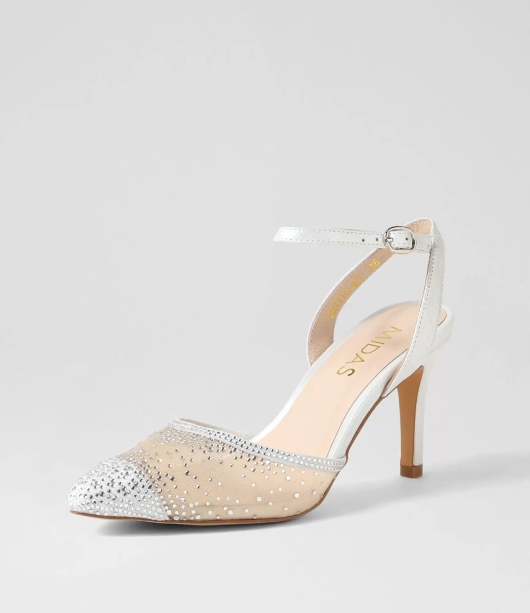 Fashion Midas Shoes Britts Silver Multi Pump Heels