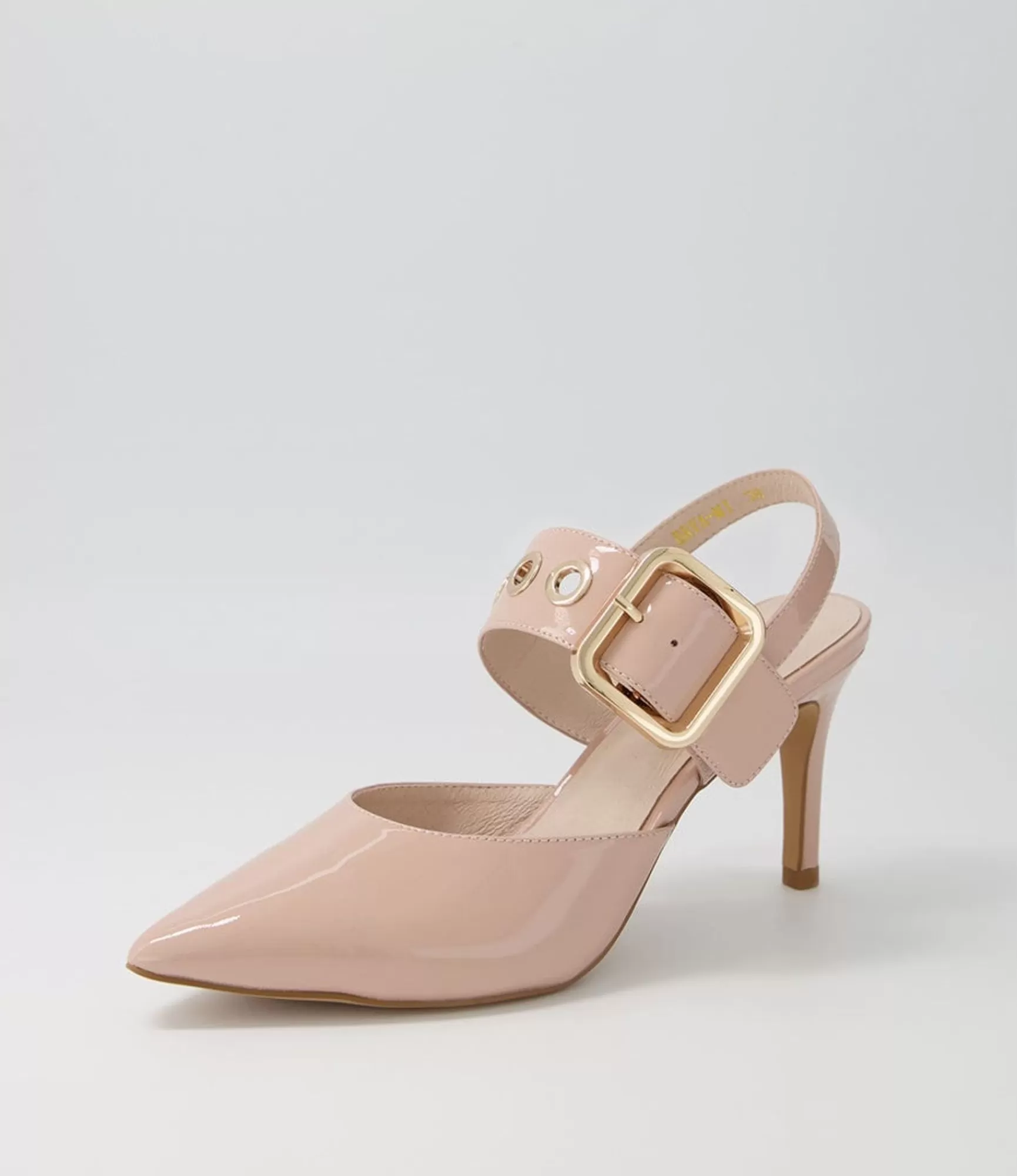 Best Midas Shoes Brya Nude Patent Leather Pump Heels