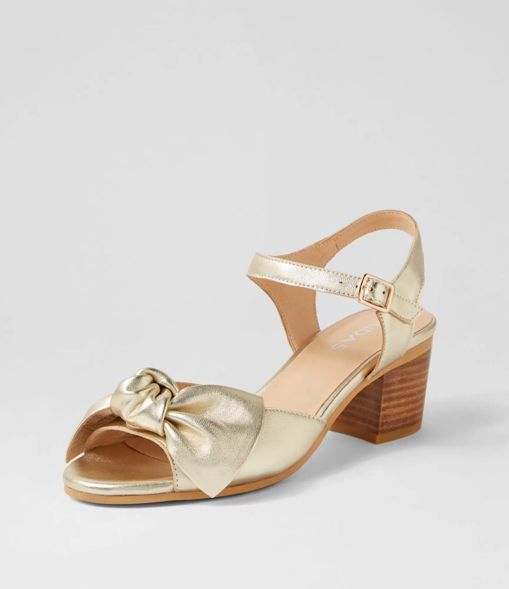Cheap Midas Shoes Bubbs Pale Gold Leather Sandals
