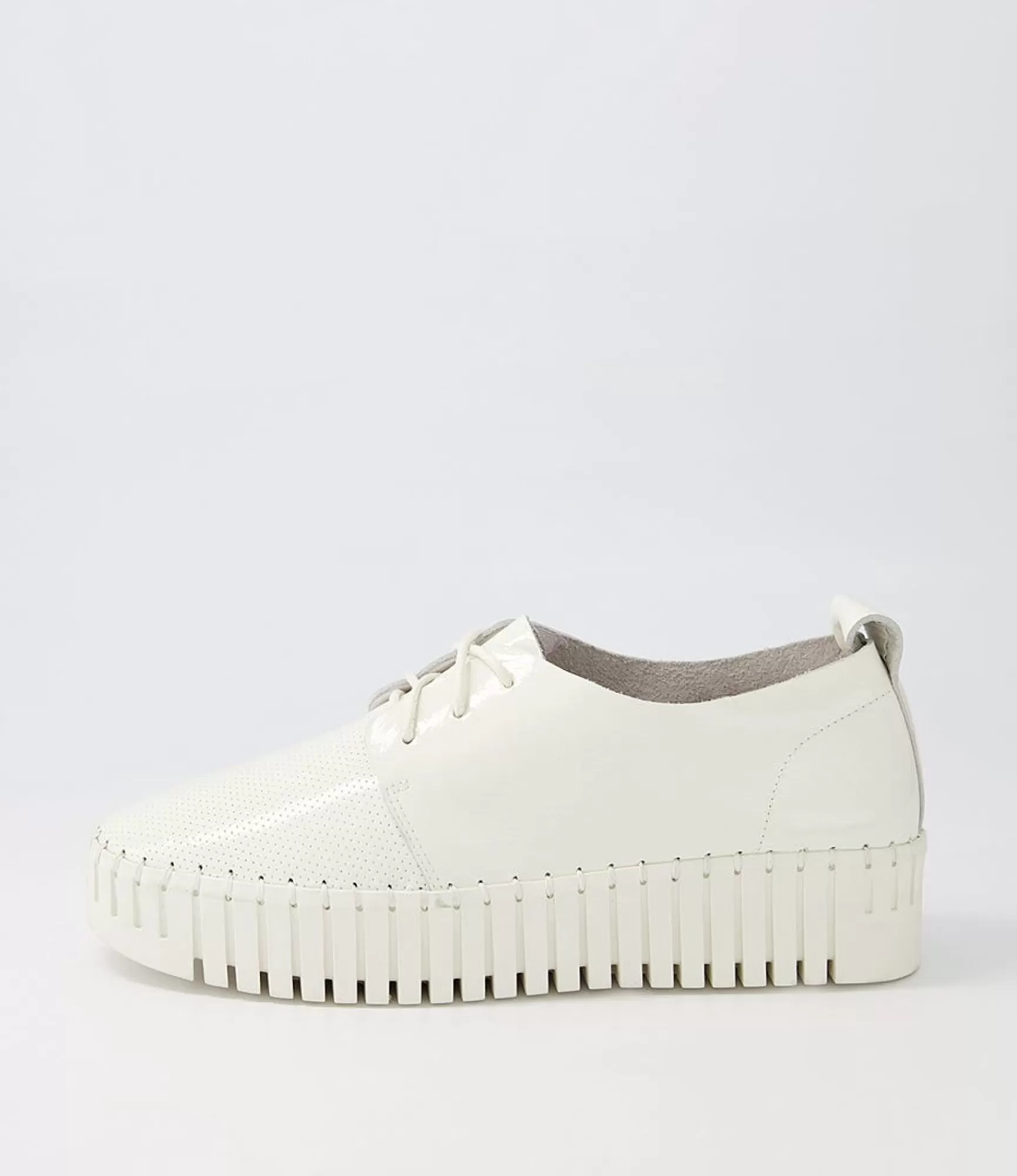 Cheap Midas Shoes Busto Off White Ivory Patent Leather Sneakers