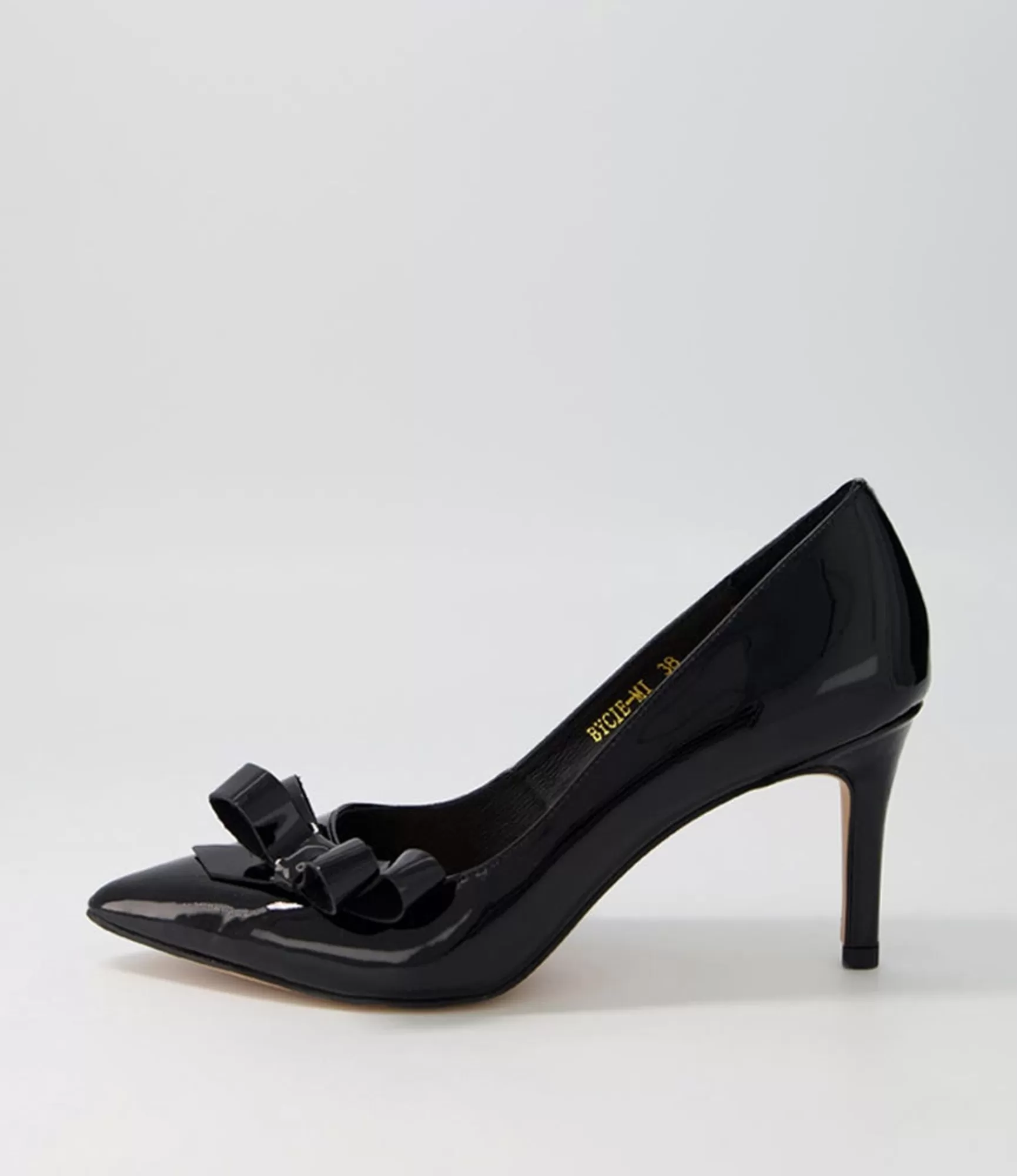 Best Midas Shoes Bycie Black Patent Leather Heels