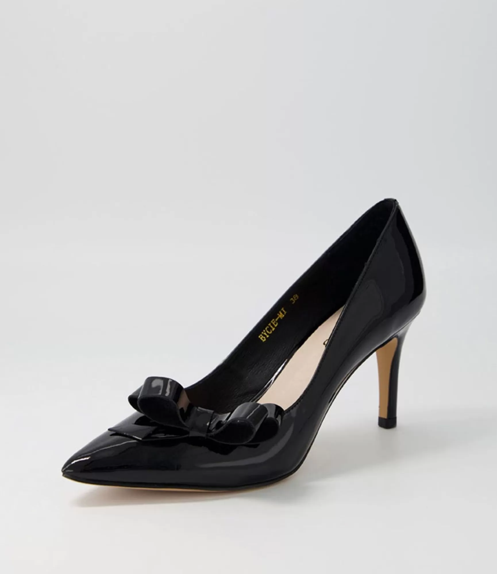 Best Midas Shoes Bycie Black Patent Leather Heels